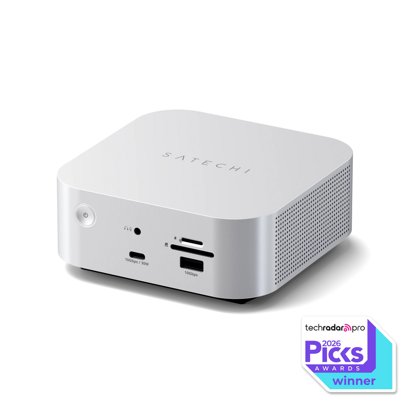 Satechi's CubeDock Packs Thunderbolt 5, an 8TB NVMe Slot, and 140W Charging Into a Mac Mini-Sized Cube for $400