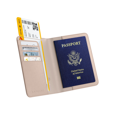 Vegan-Leather FindAll™ Passport Cover Satechi Desert Rose