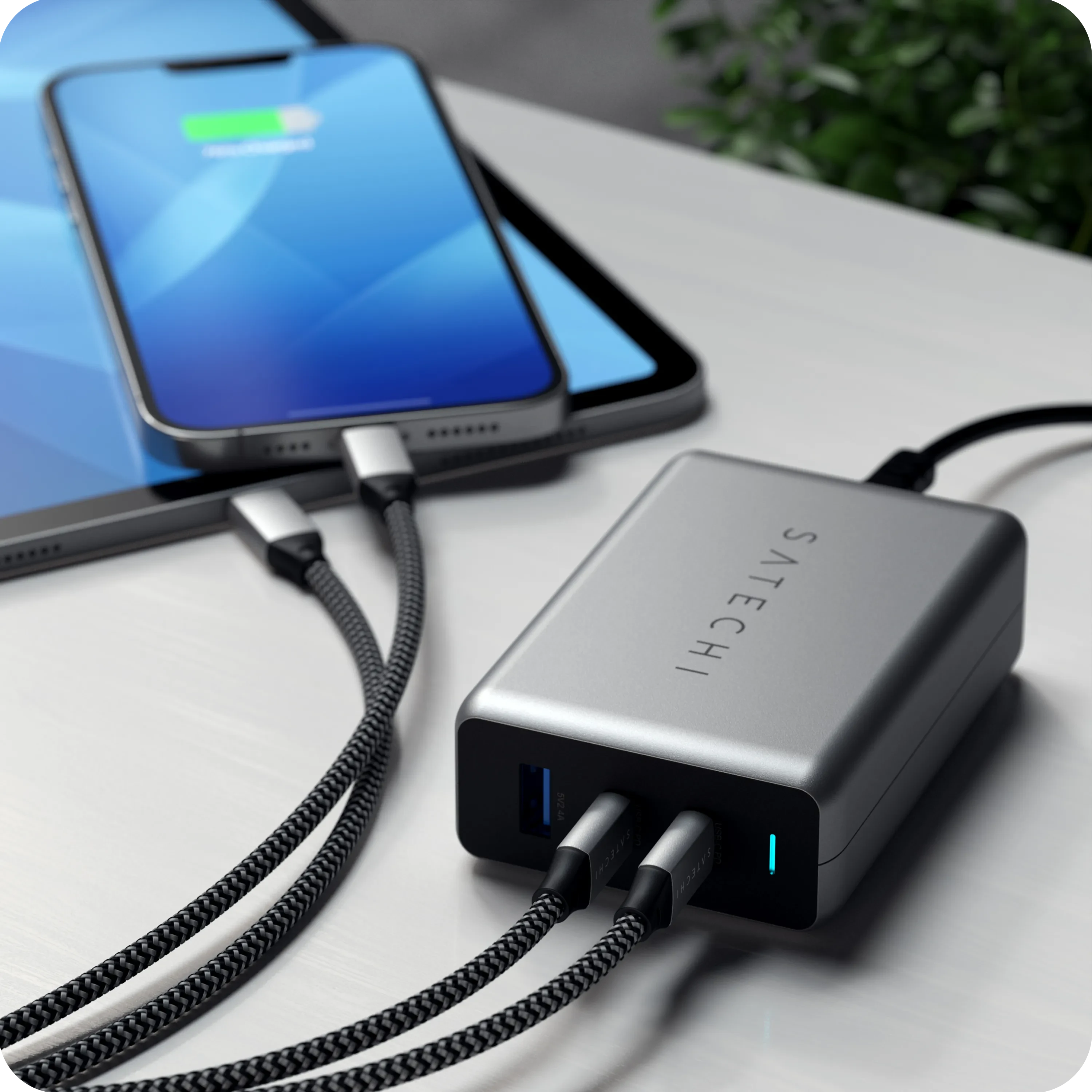 100W USB-C PD Compact GaN Charger Wall Chargers Satechi US