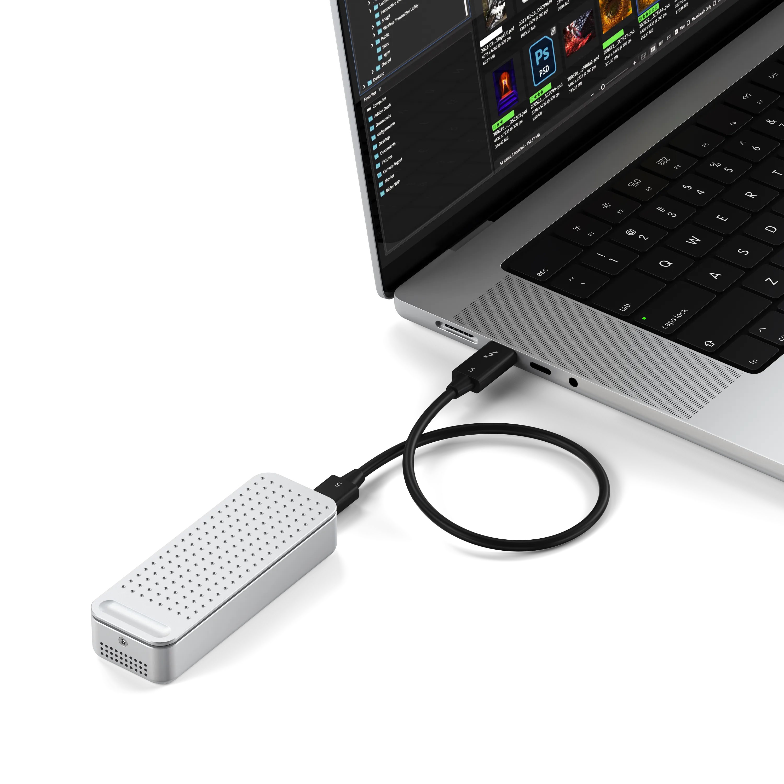 DotDisk™ 80Gbps SSD Enclosure Satechi Silver