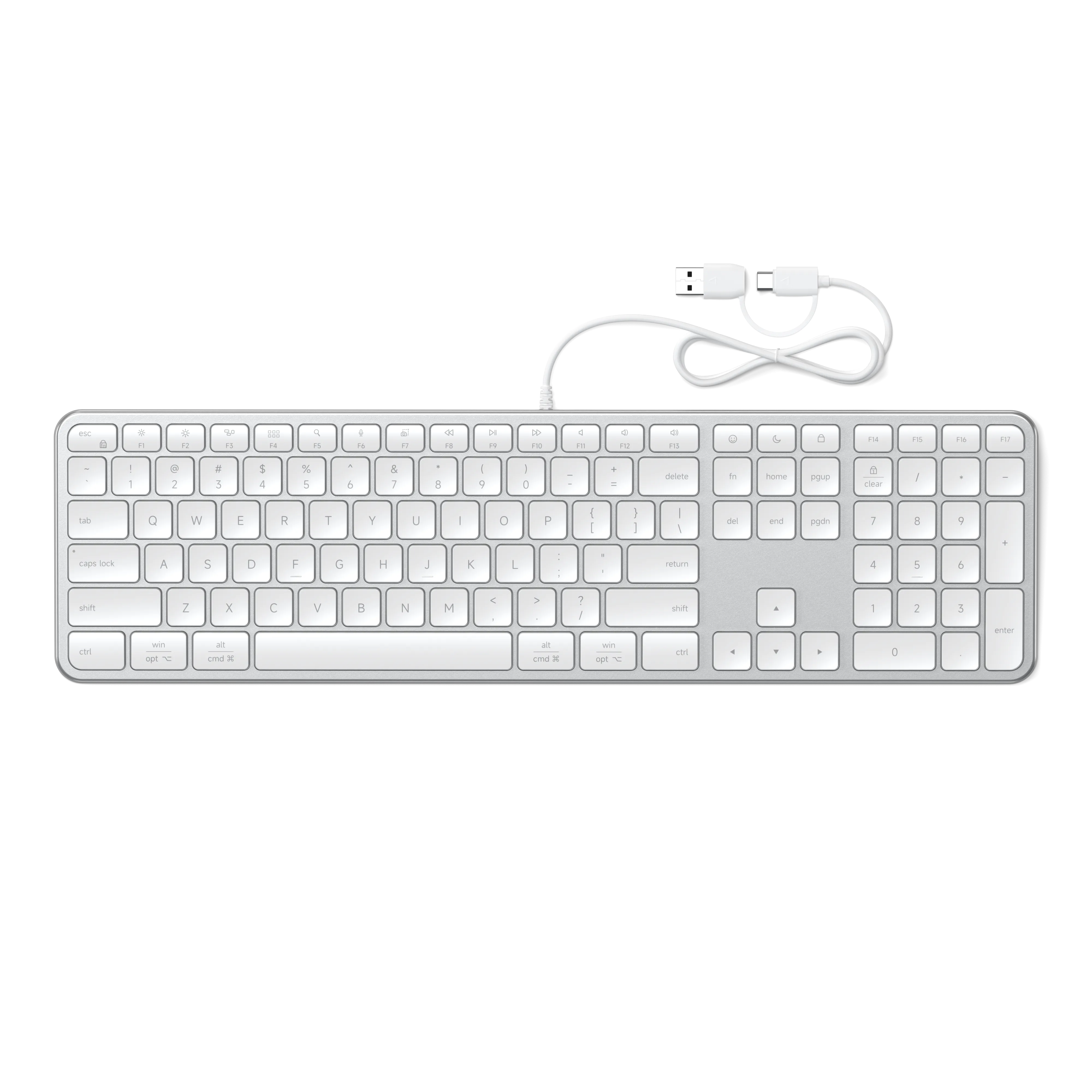 Slim LX3 Wired Keyboard Satechi Silver