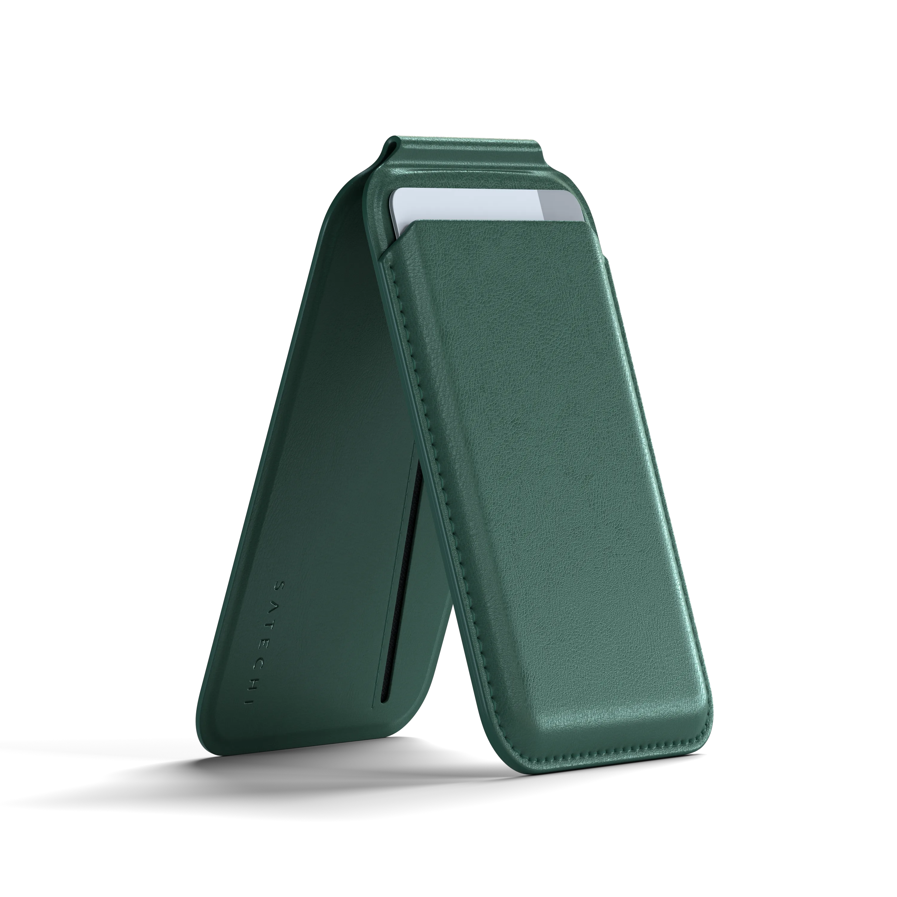 Vegan-Leather Magnetic Wallet Stand Satechi Orange limited edition Forest Green
