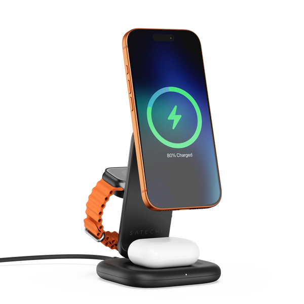3-in-1 Foldable Wireless Charging Stand with Qi2 25W Satechi Space