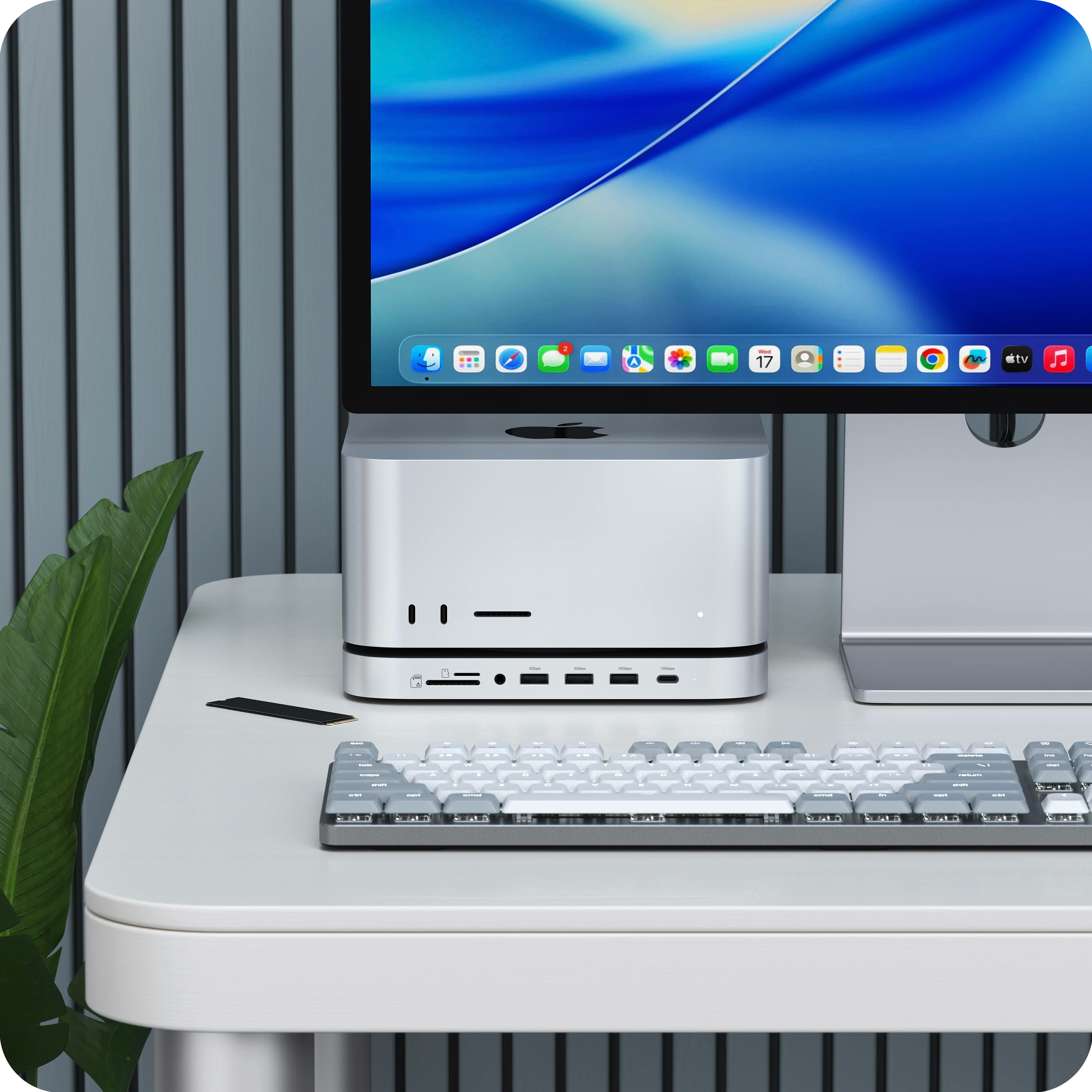 Stand & Hub For Mac Studio with NVMe SSD Enclosure – Satechi