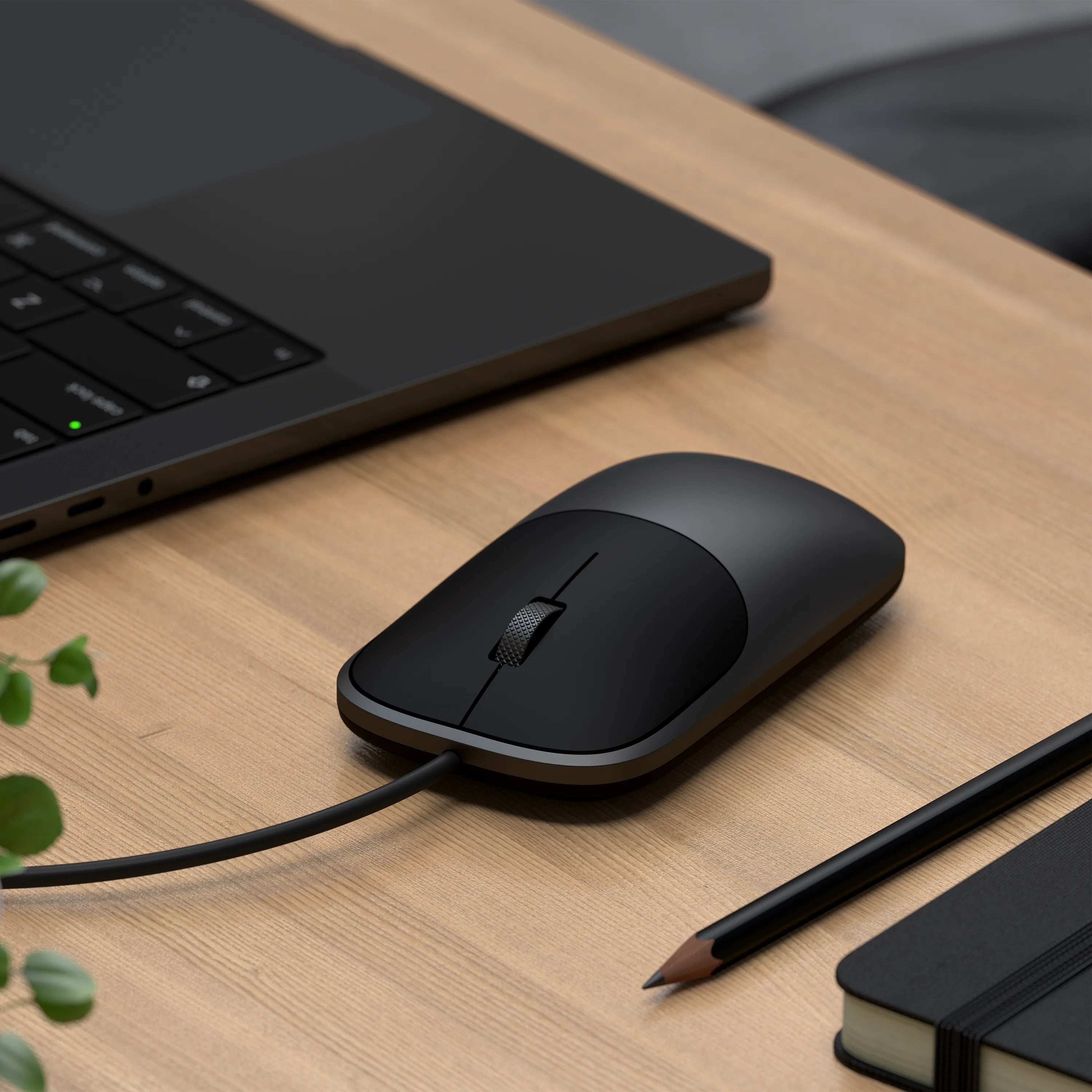 Slim LX Wired Mouse Satechi Space Black