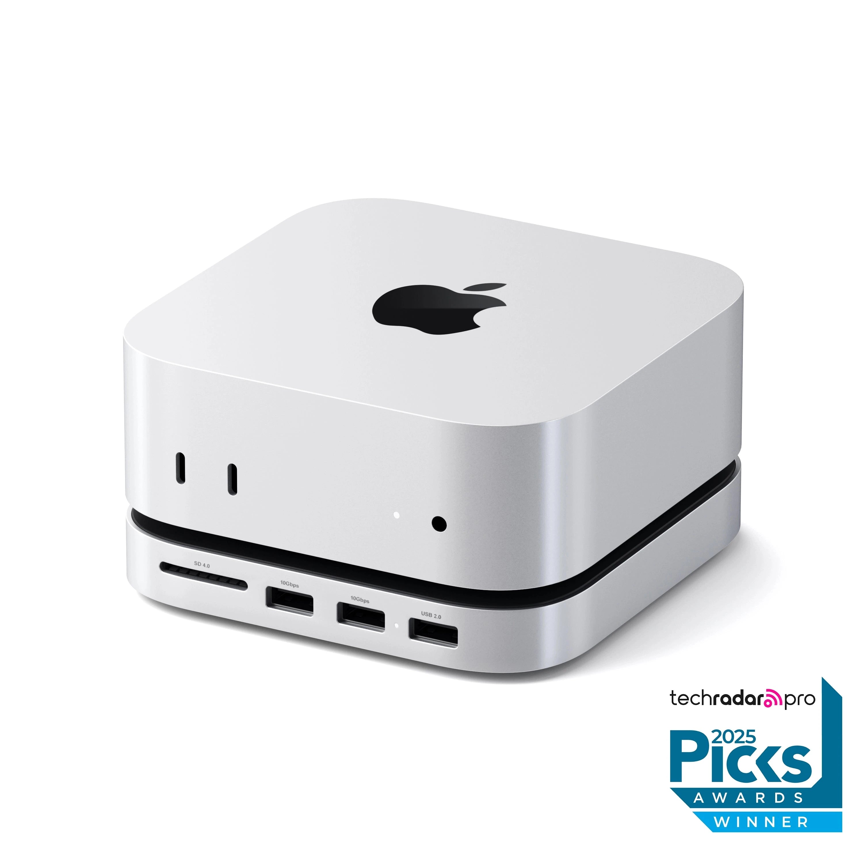 Mac Mini M4 Stand & Hub with SSD Enclosure Satechi Silver