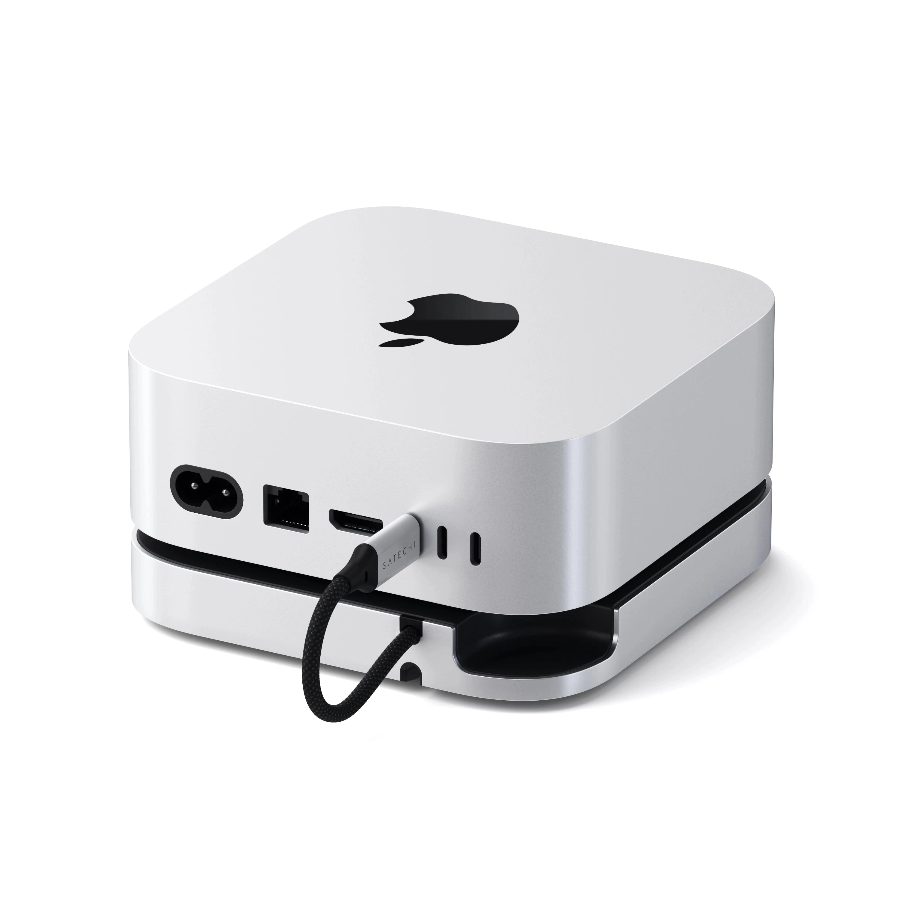 Mac Mini M4 Stand & Hub with SSD Enclosure Satechi Silver