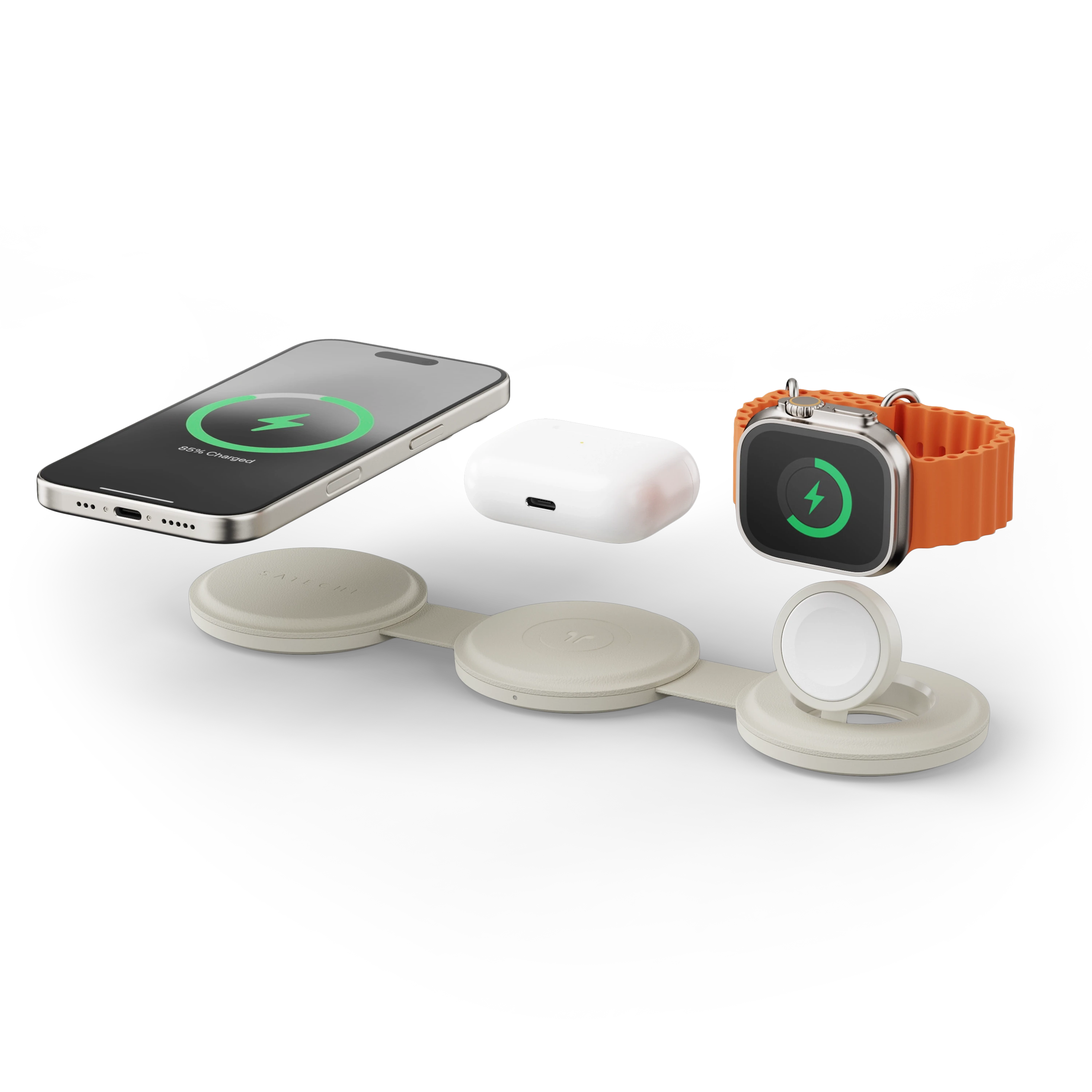 OntheGo™ 3-in-1 Charger Satechi Sand