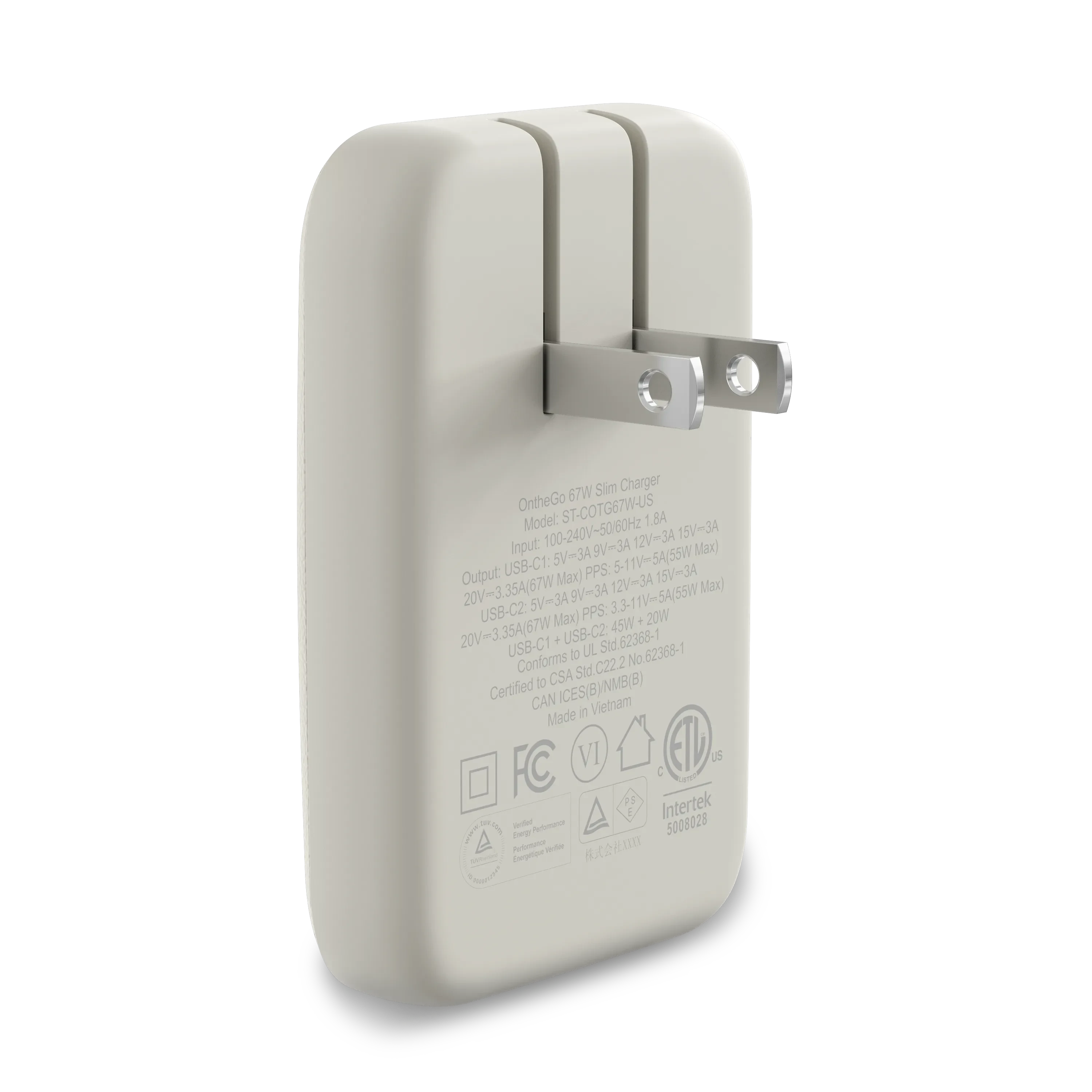 OntheGo™ 67W Slim Wall Charger Satechi Sand