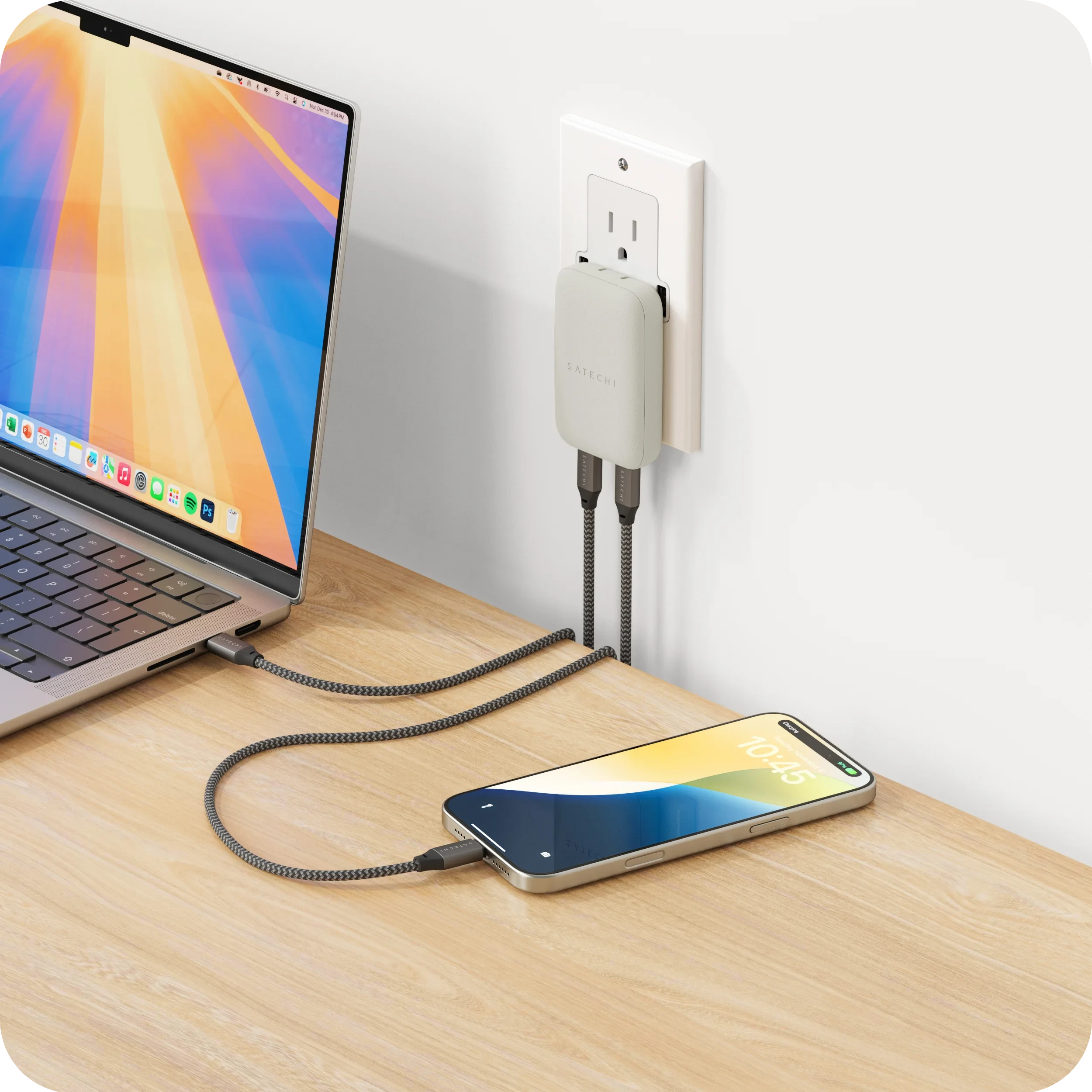 OntheGo™ 67W Slim Wall Charger Satechi Sand