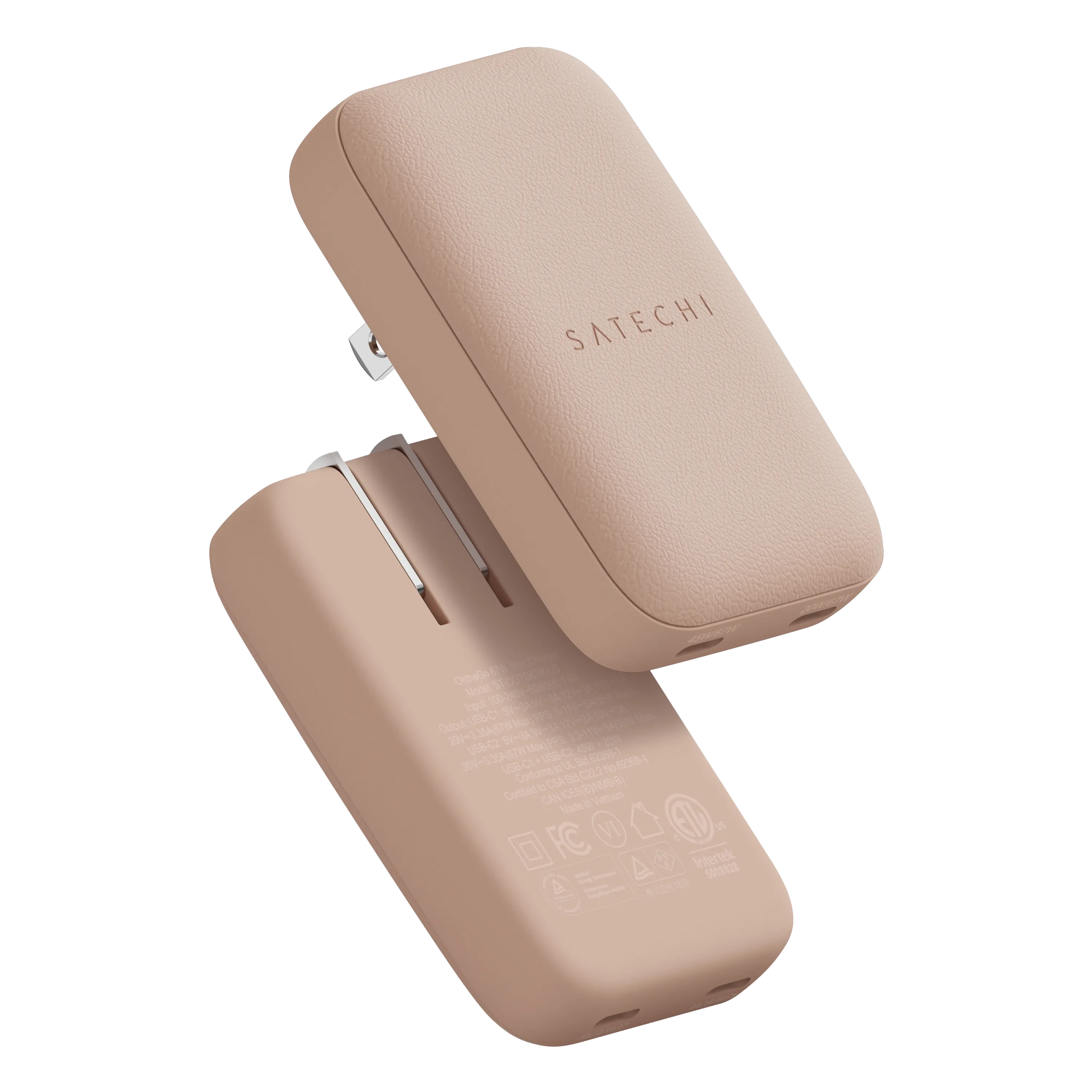 OntheGo™ 67W Slim Wall Charger Satechi Desert Rose