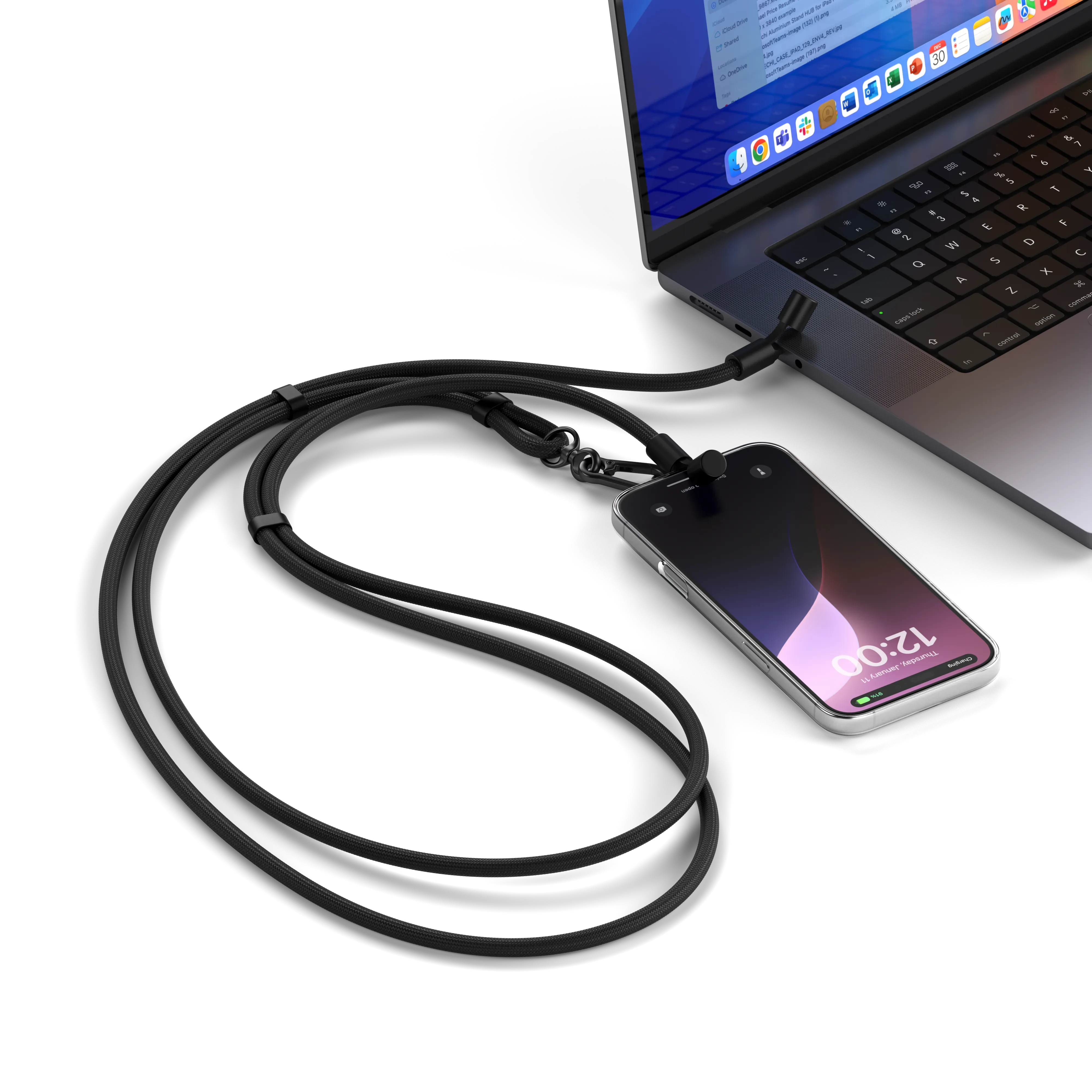 OntheGo™ USB-C Lanyard Cable Satechi Black