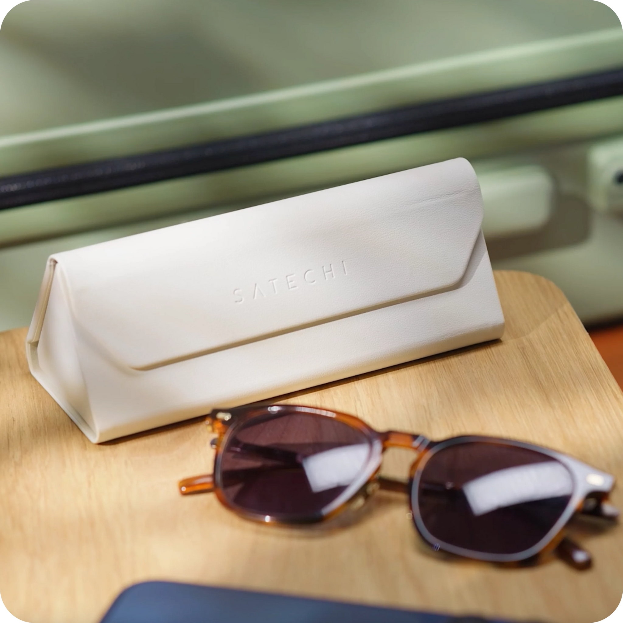 Vegan-Leather FindAll™ Glasses Case Satechi Desert Rose