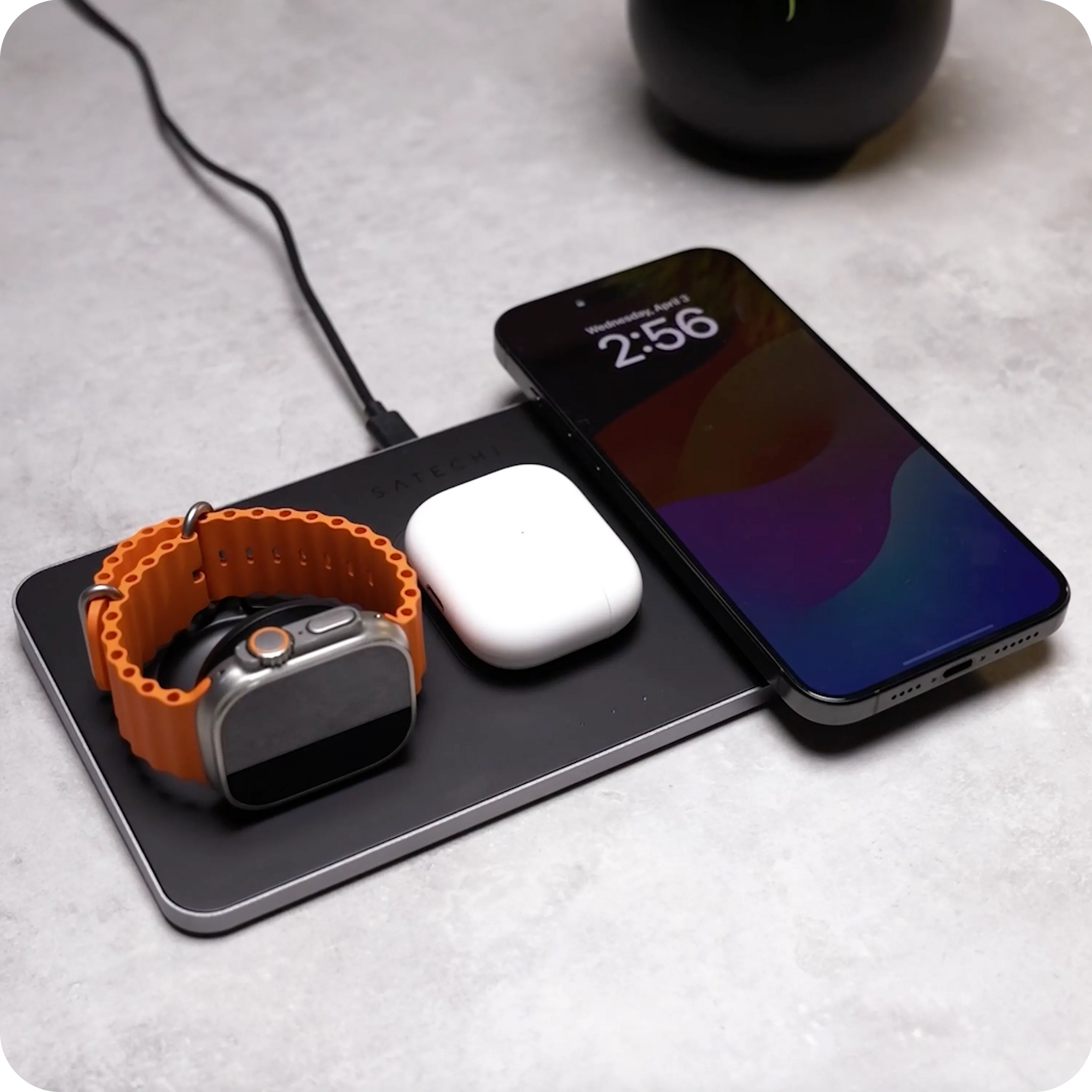 Trio Wireless Charger With Magnetic Pad Satechi 