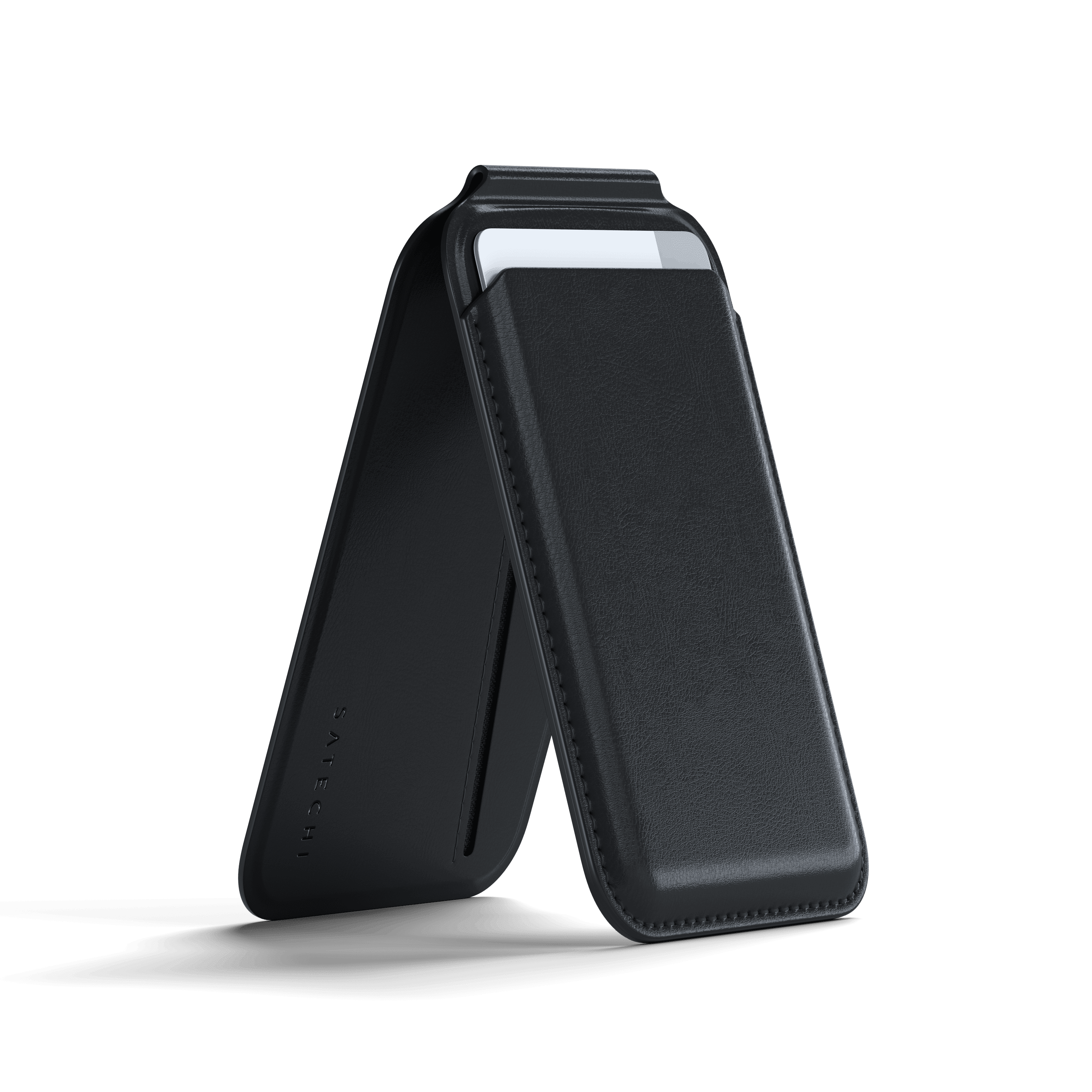 Qi2 Trio Wireless Charging Pad | Vegan-Leather Magnetic Wallet Stand