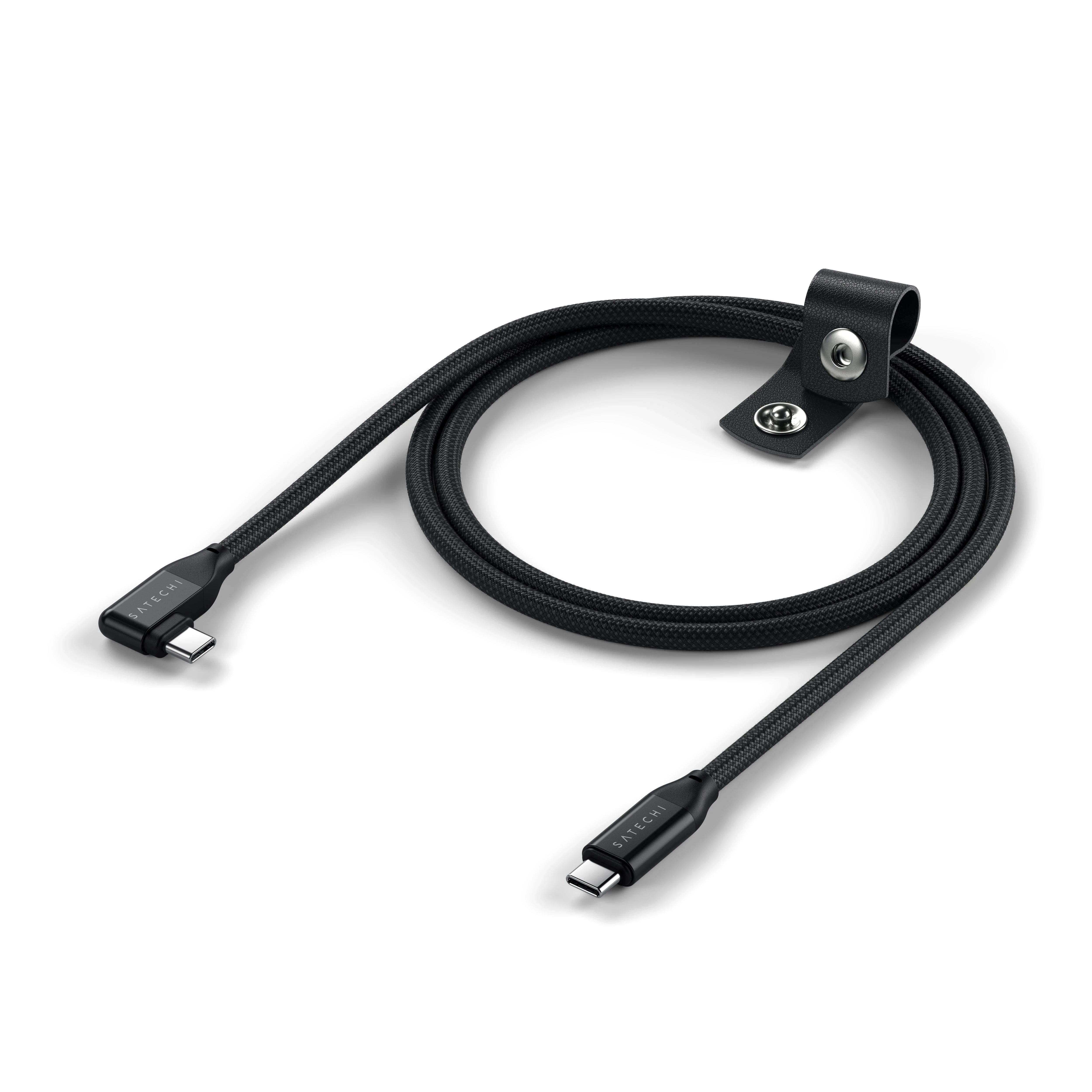 Right-Angle USB-C to USB-C Data and Charge Cable (1m)