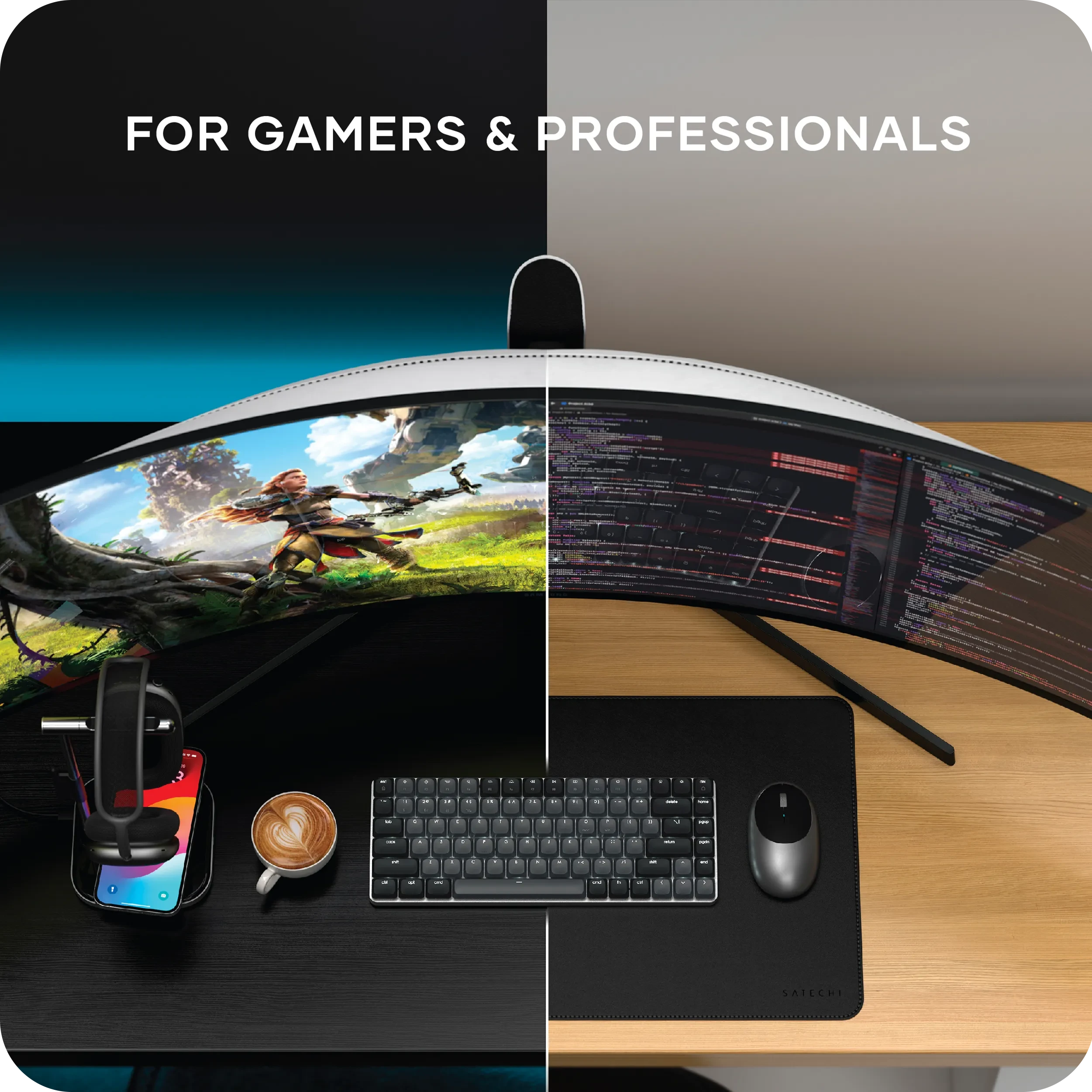 SM1 Slim Mechanical Backlit Bluetooth Keyboard Satechi Dark