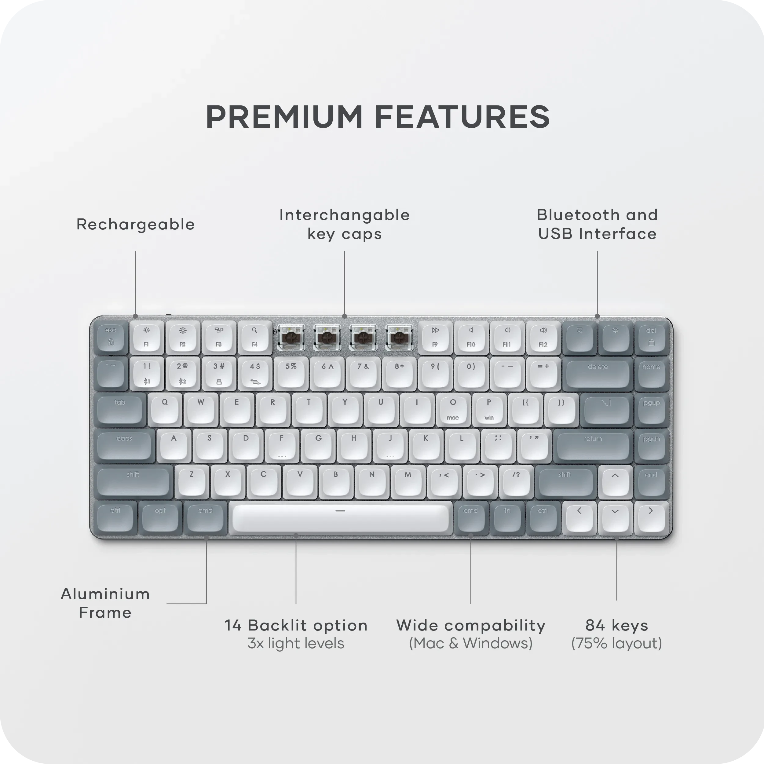 SM1 Slim Mechanical Keyboard | Bluetooth for Mac – Satechi