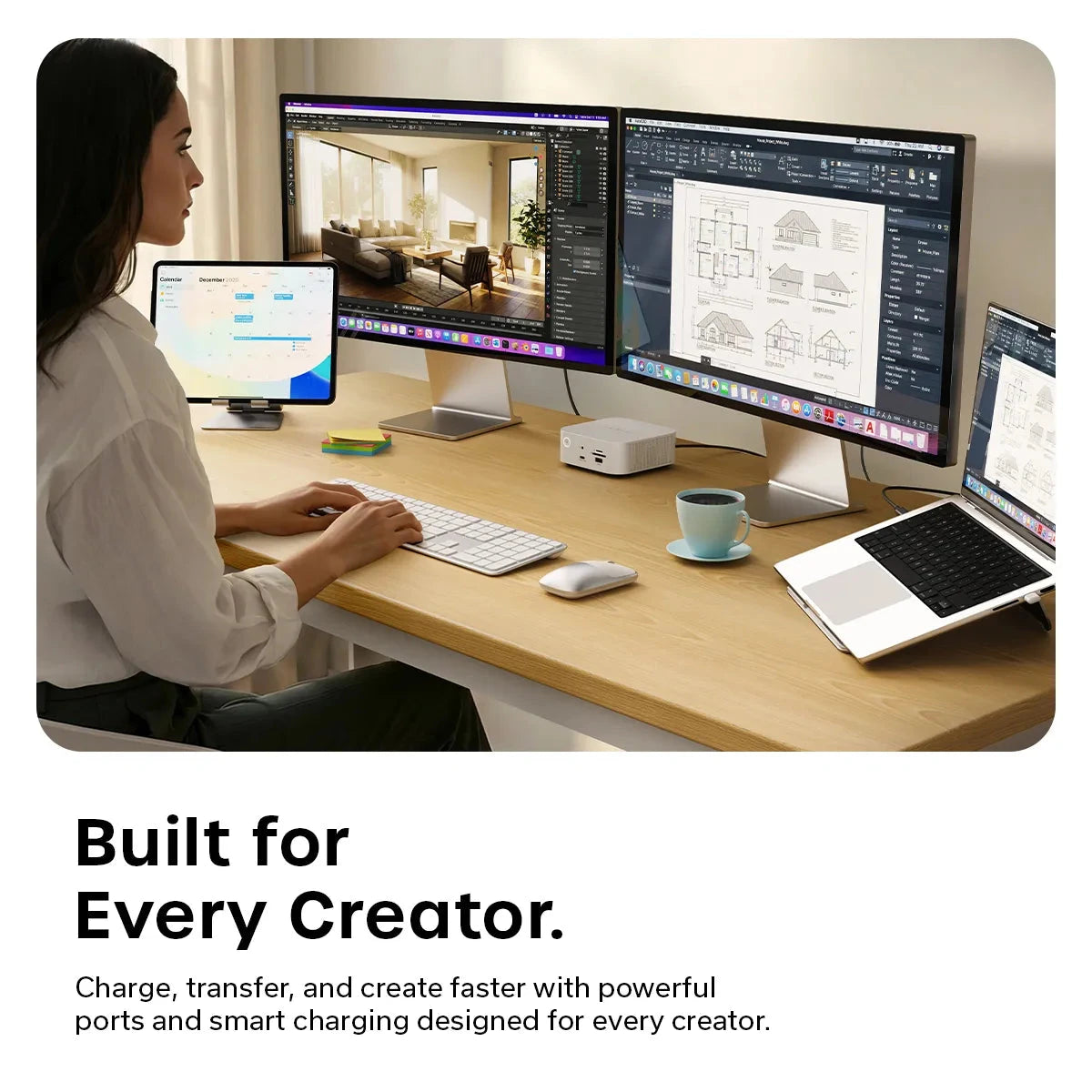 Thunderbolt 5 CubeDock™ | Docking Station with SSD Enclosure – Satechi