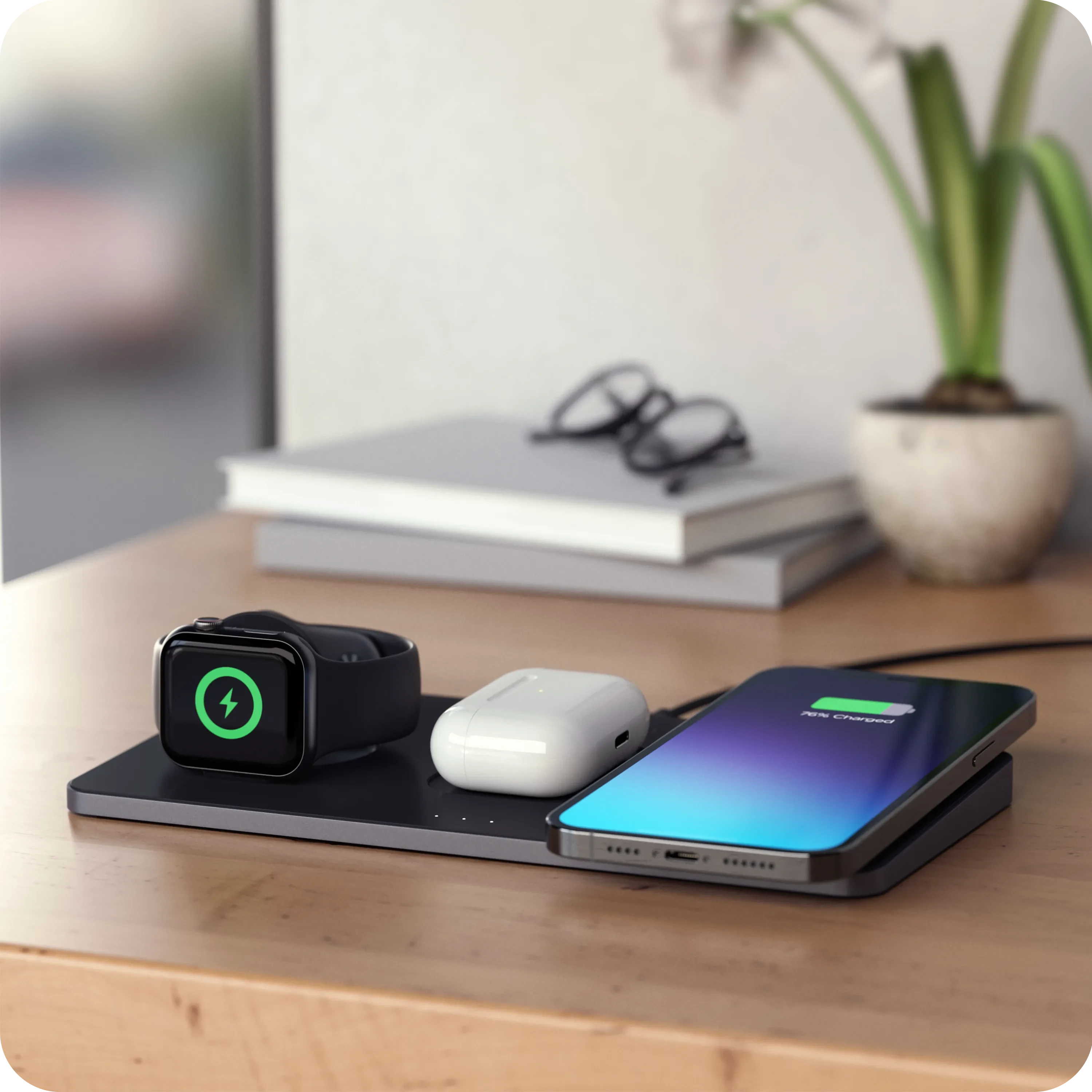 Trio Wireless Charger With Magnetic Pad