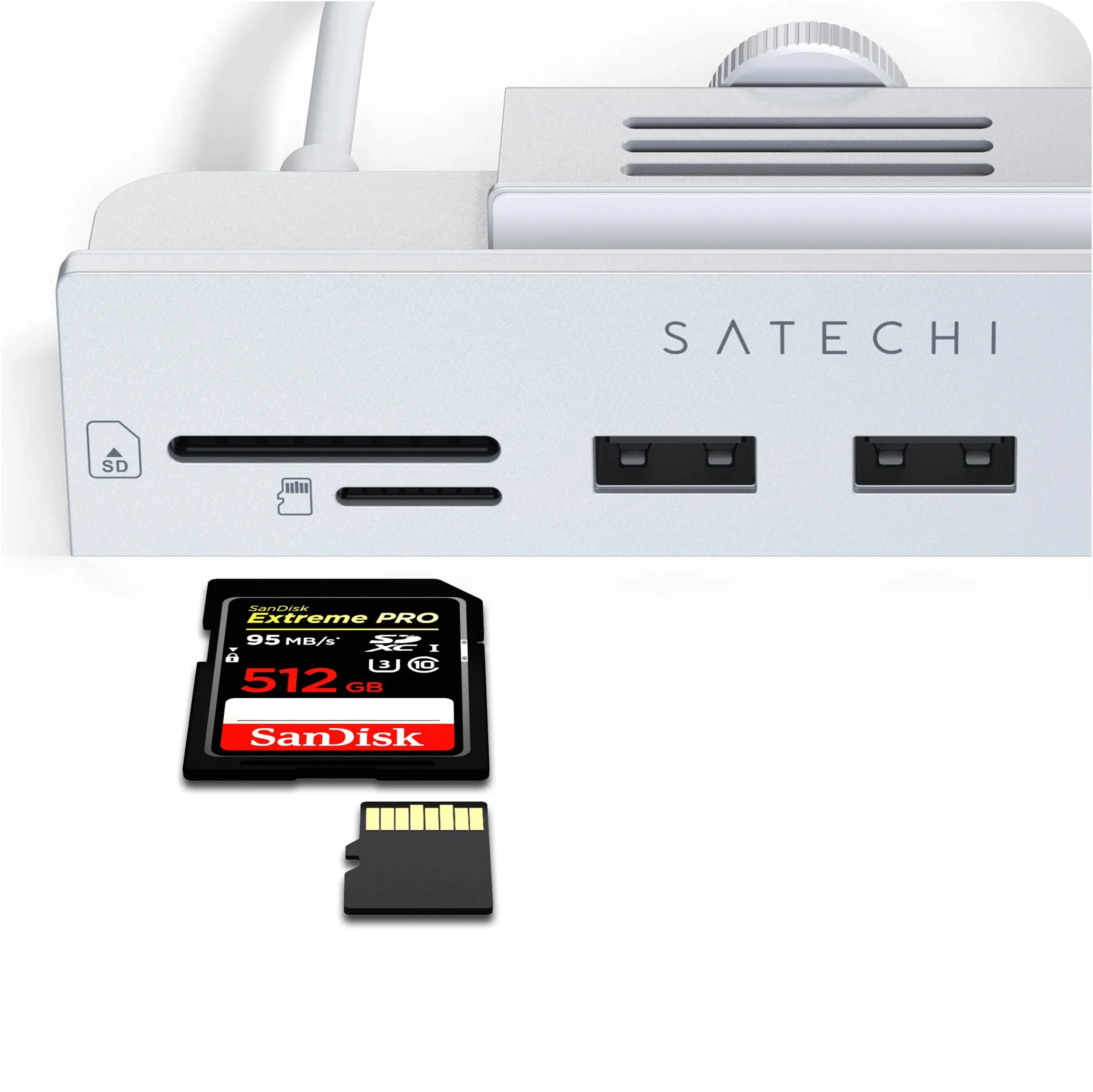 USB-C Clamp Hub for 24-inch iMac Hubs Satechi Silver