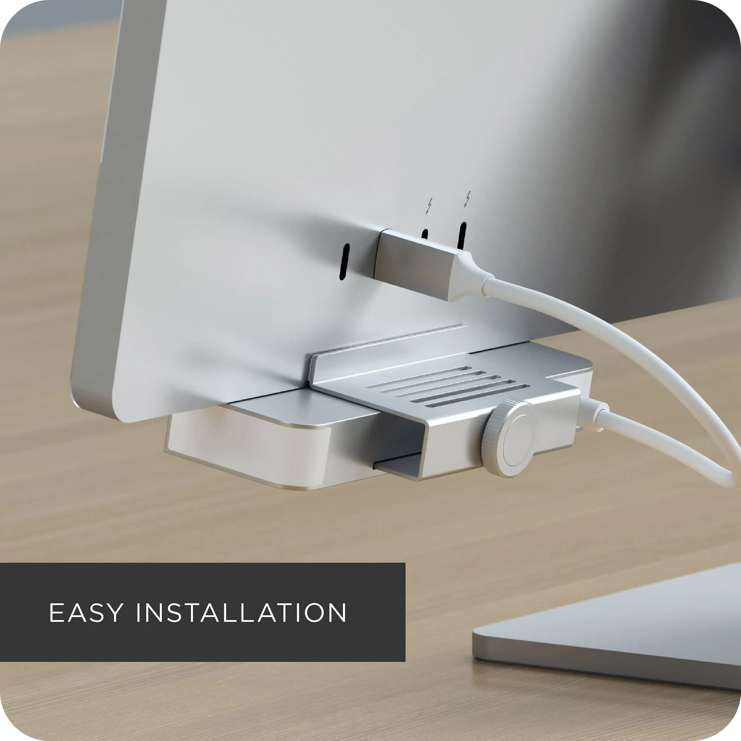 USB-C Clamp Hub for 24-inch iMac Hubs Satechi Silver