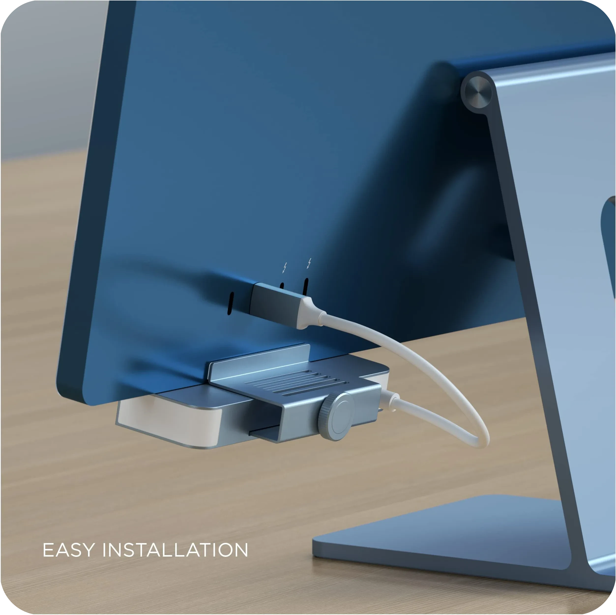 USB-C Clamp Hub for 24-inch iMac Hubs Satechi Blue