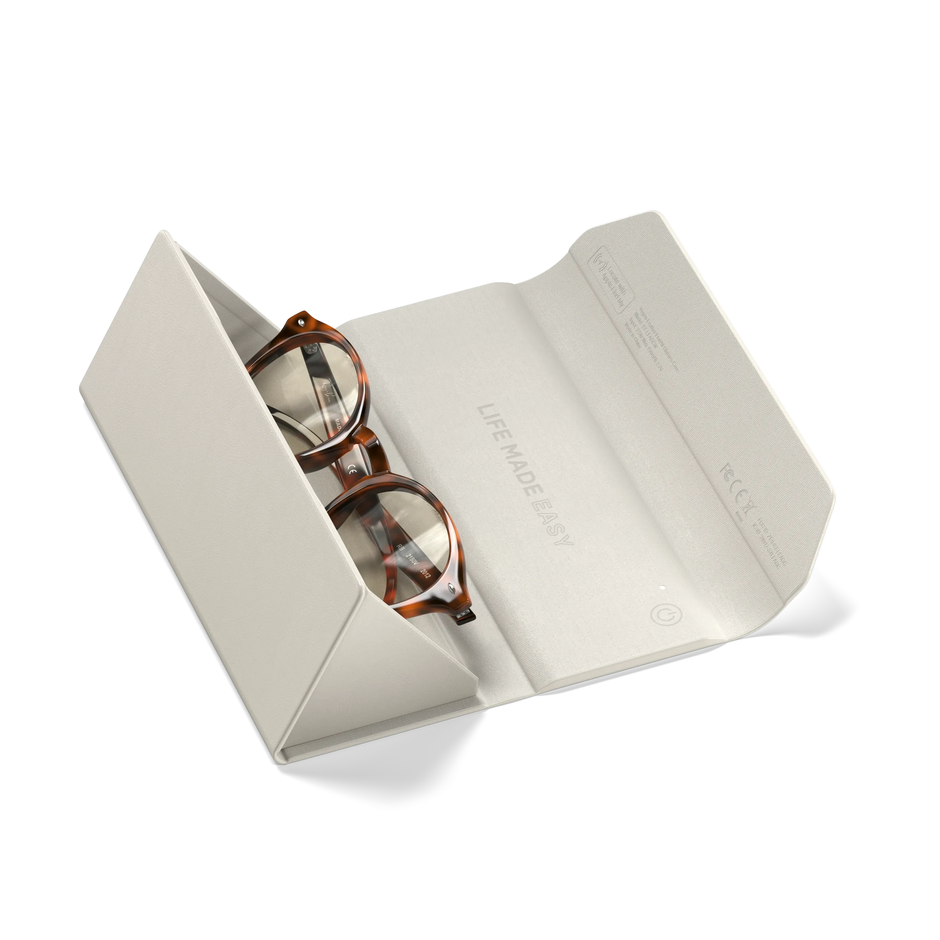 Vegan-Leather FindAll™ Glasses Case Satechi Sand