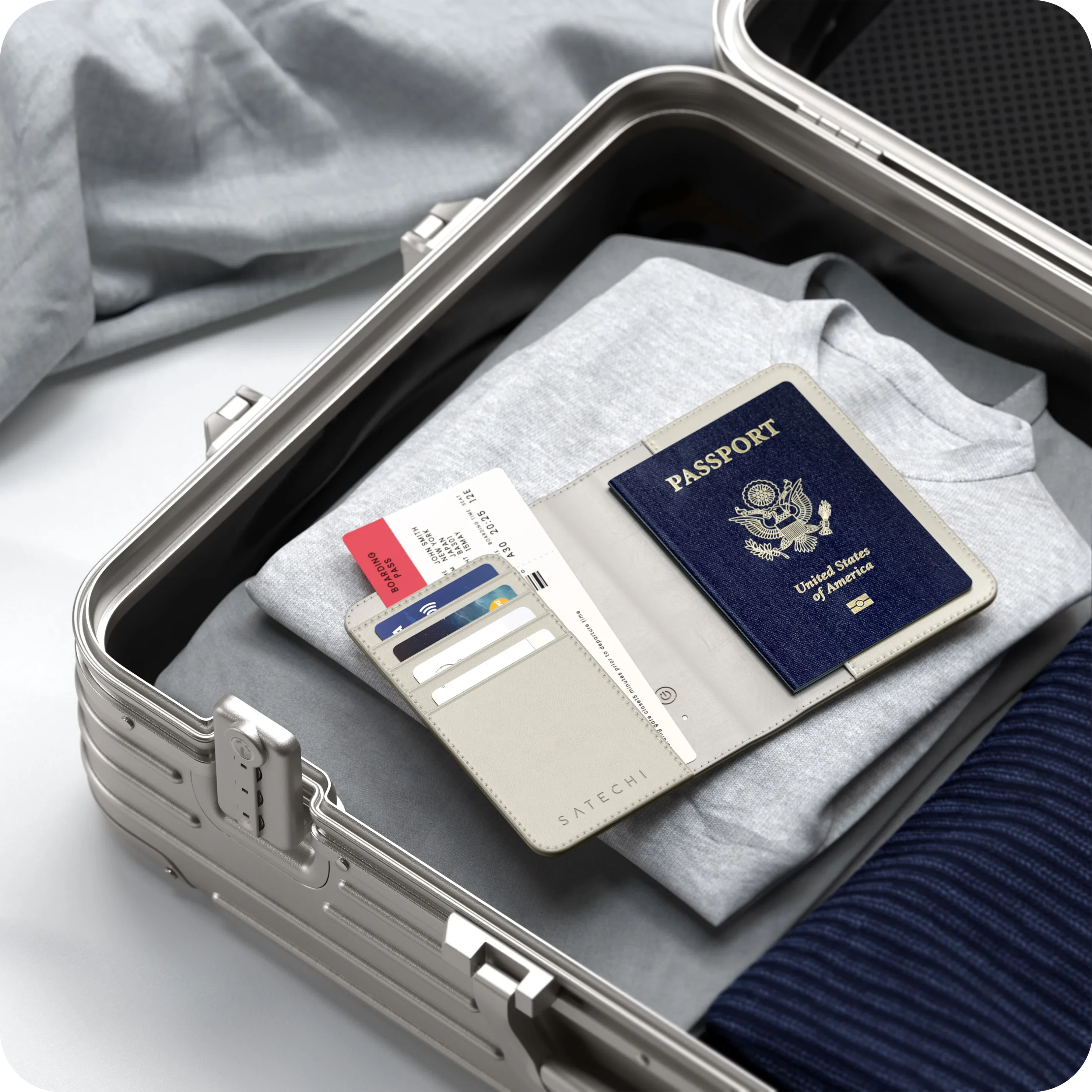 Vegan-Leather FindAll™ Passport Cover Satechi Sand