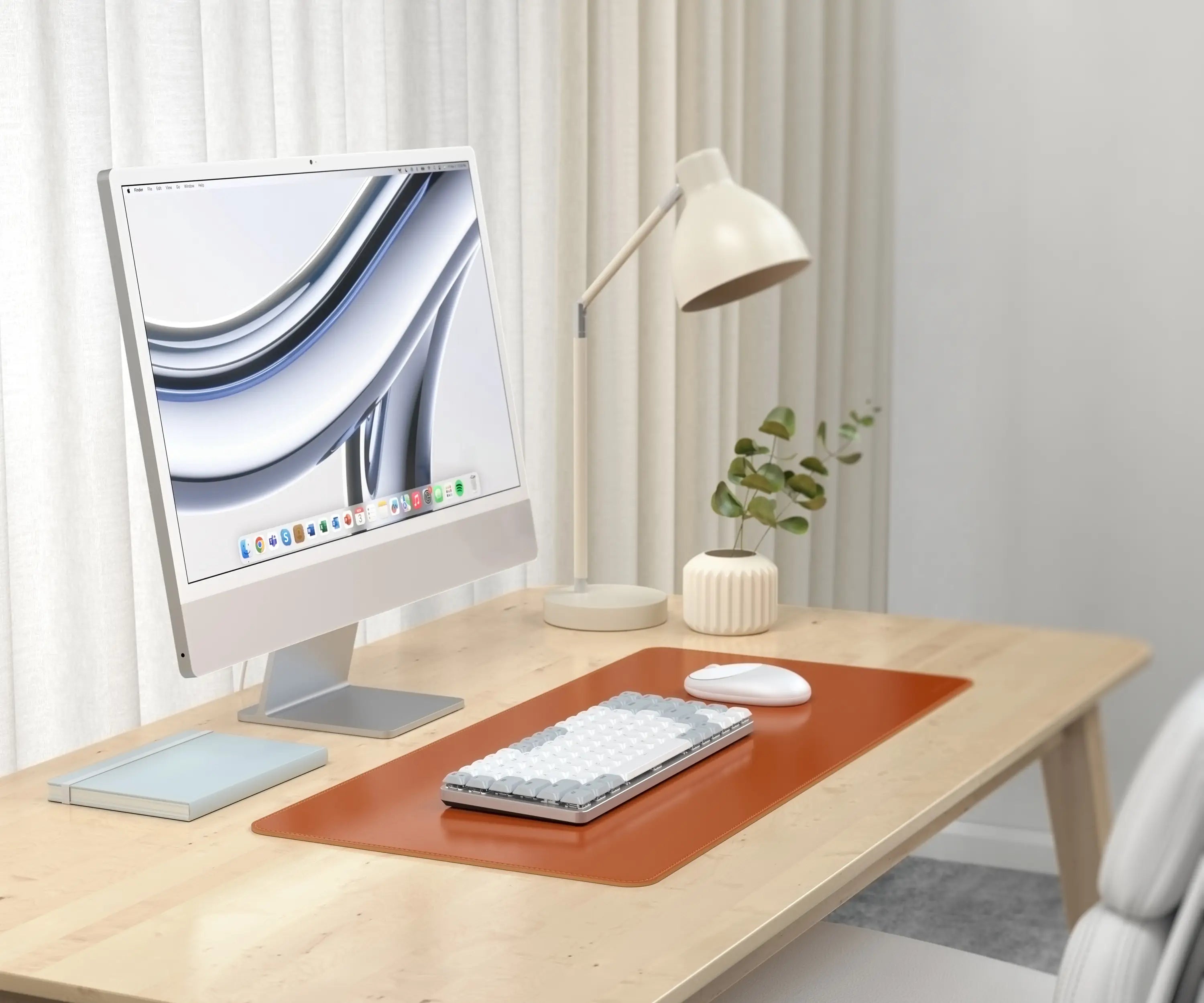 Vegan-Leather Premium Desk Mat Satechi Brown