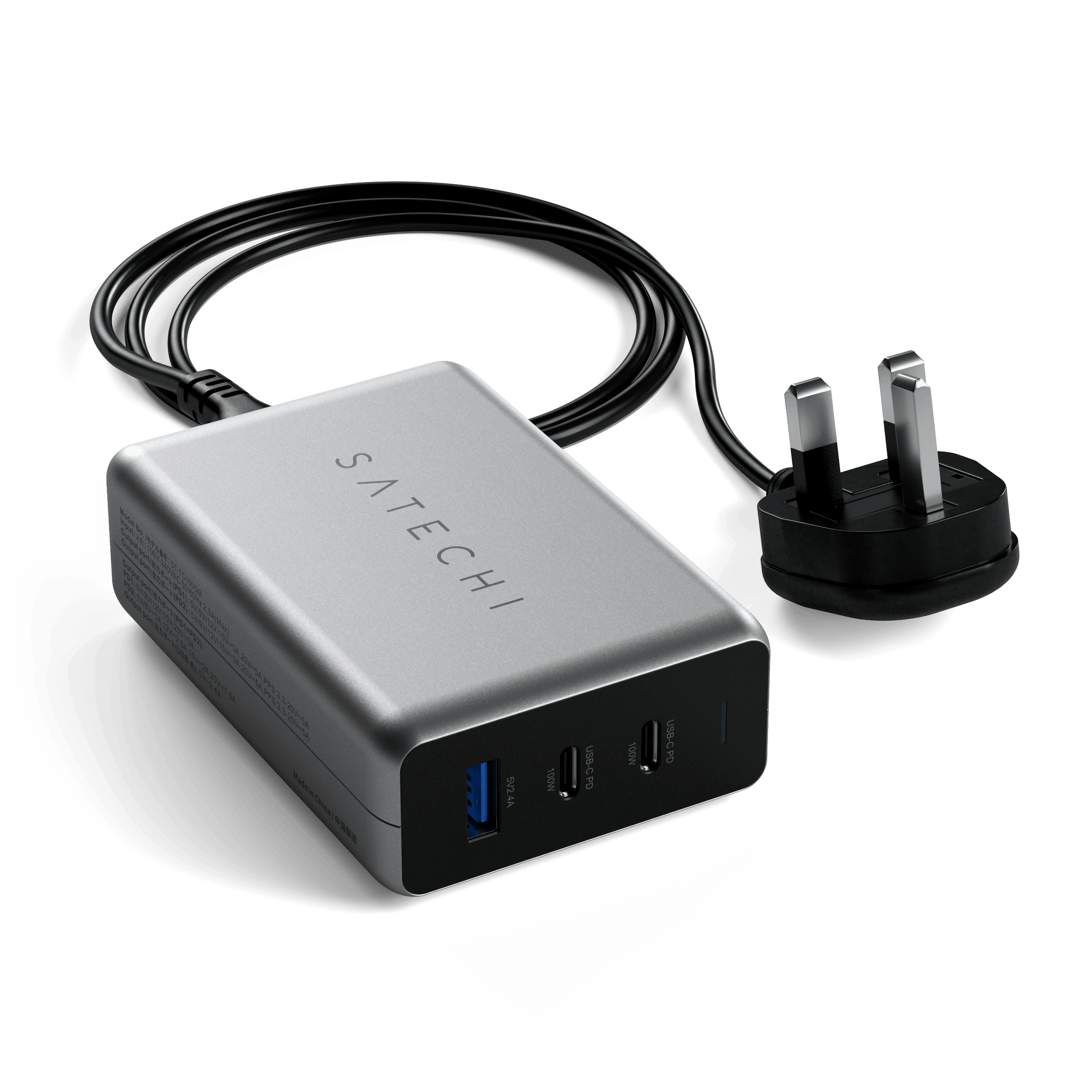 100W USB-C PD Compact GaN Charger Wall Chargers Satechi UK