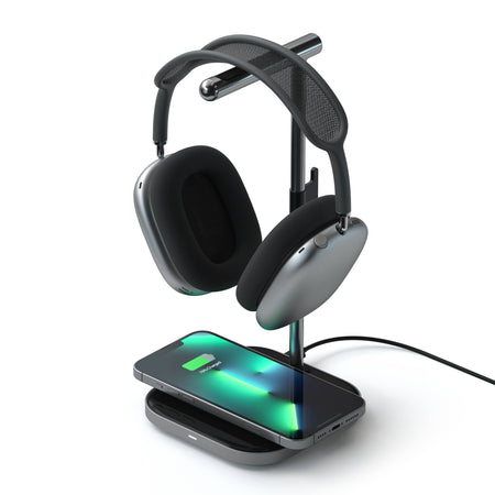 2 1 Headphone Stand Wireless Charger