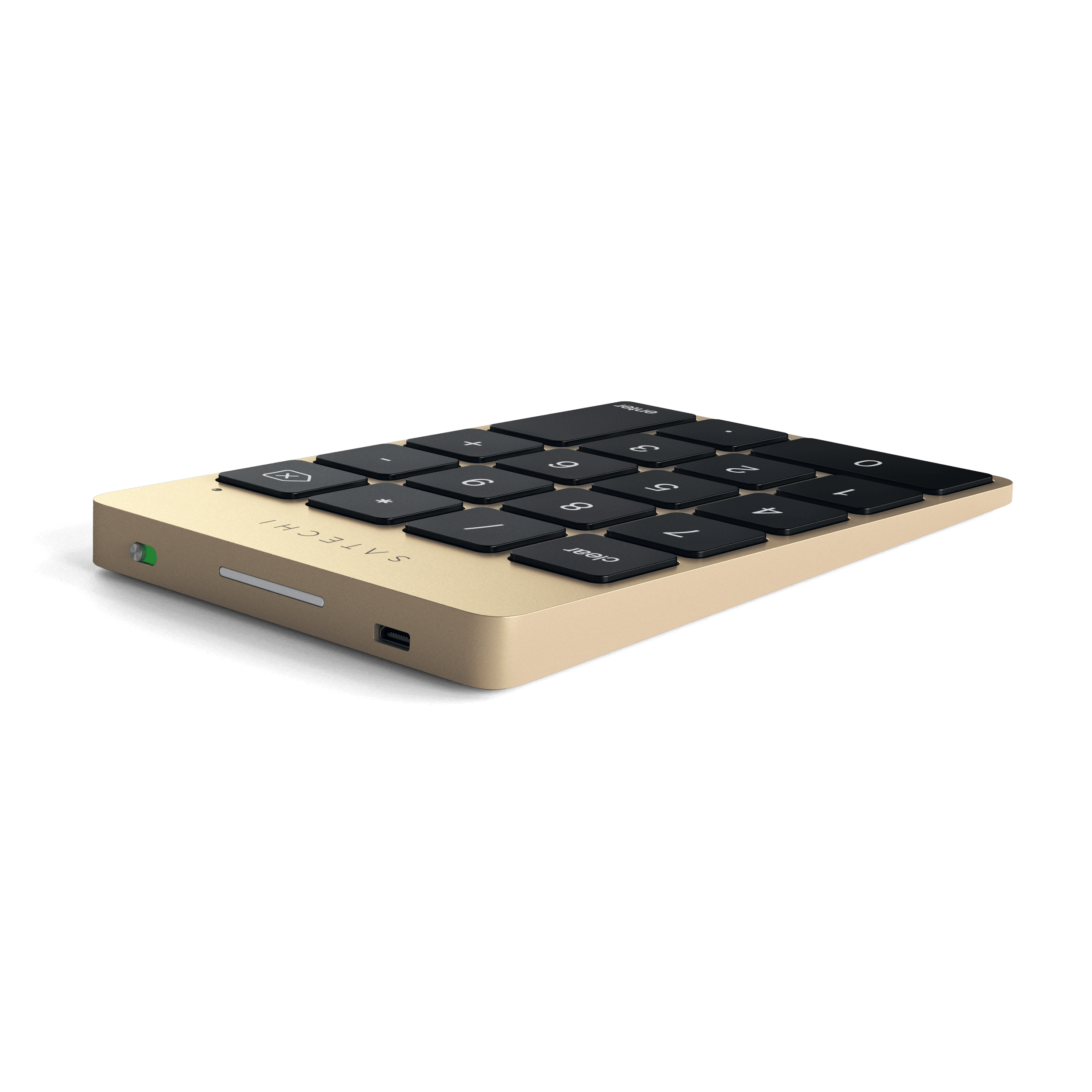 Aluminum Slim Rechargeable Bluetooth Keypad Keypads Satechi Gold