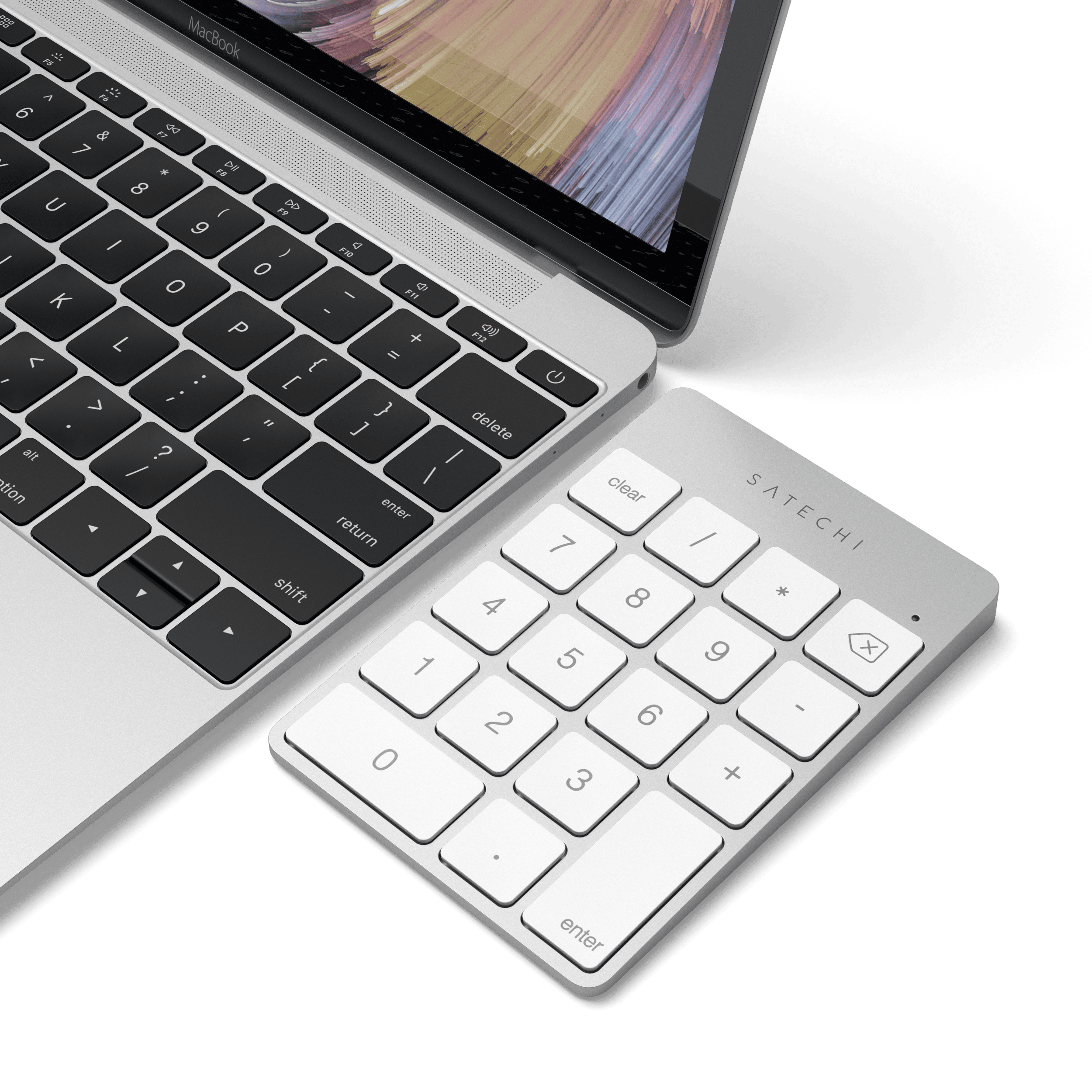 Aluminum Slim Rechargeable Bluetooth Keypad Keypads Satechi Silver