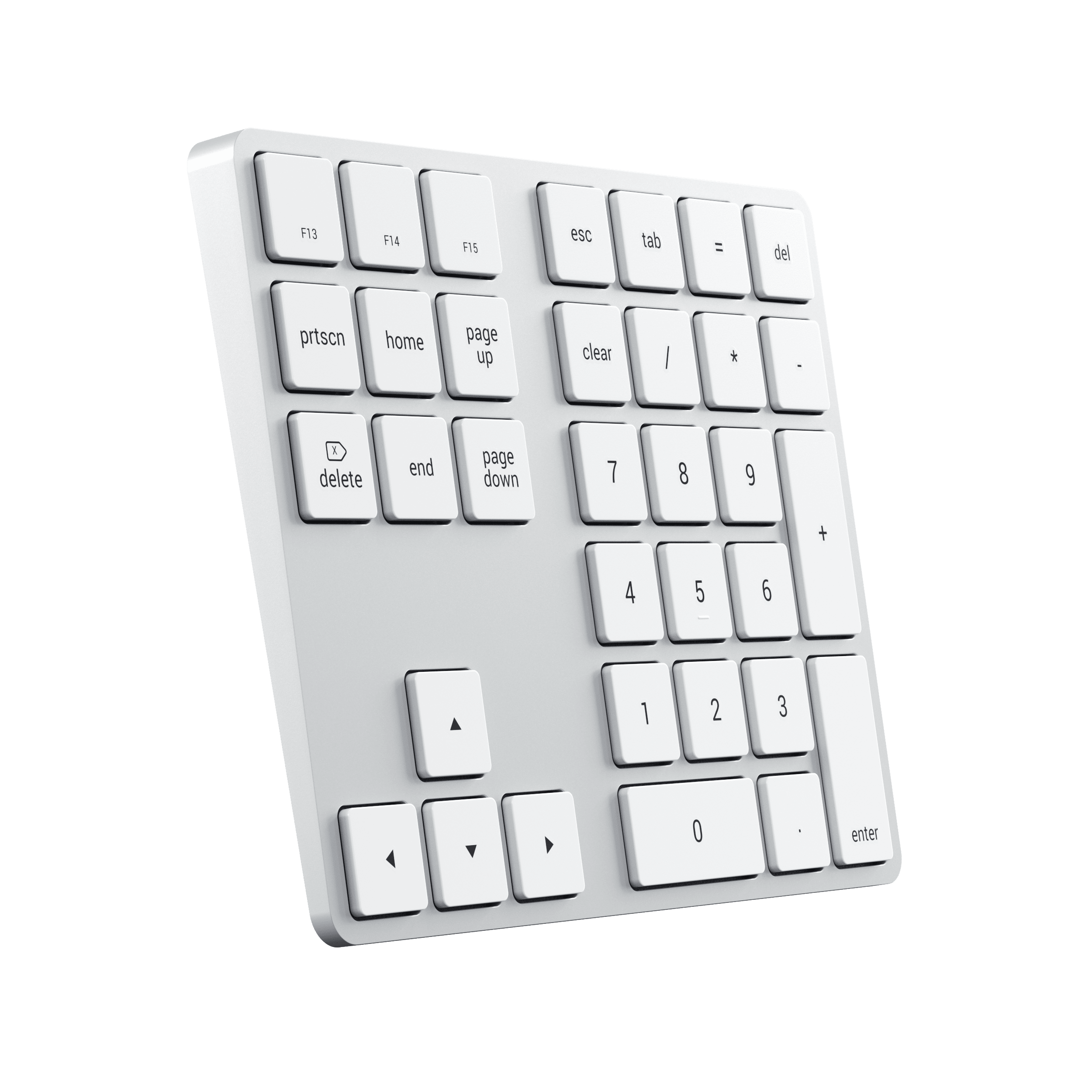 Bluetooth Extended Keypad Keypads Satechi Silver