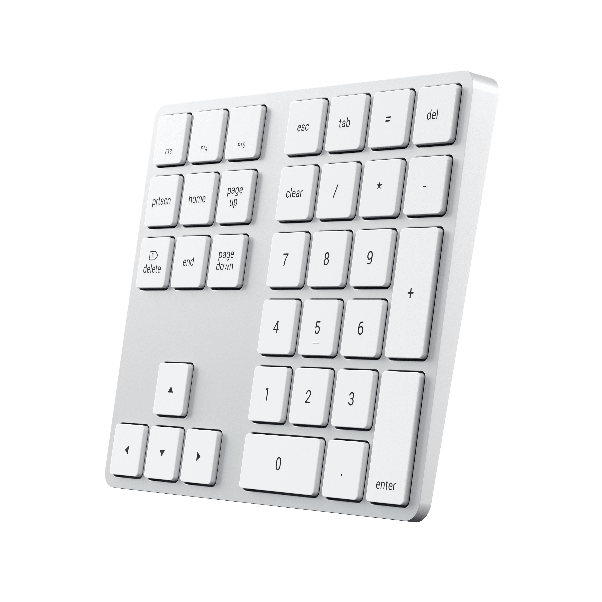 Bluetooth Extended Keypad Keypads Satechi Silver
