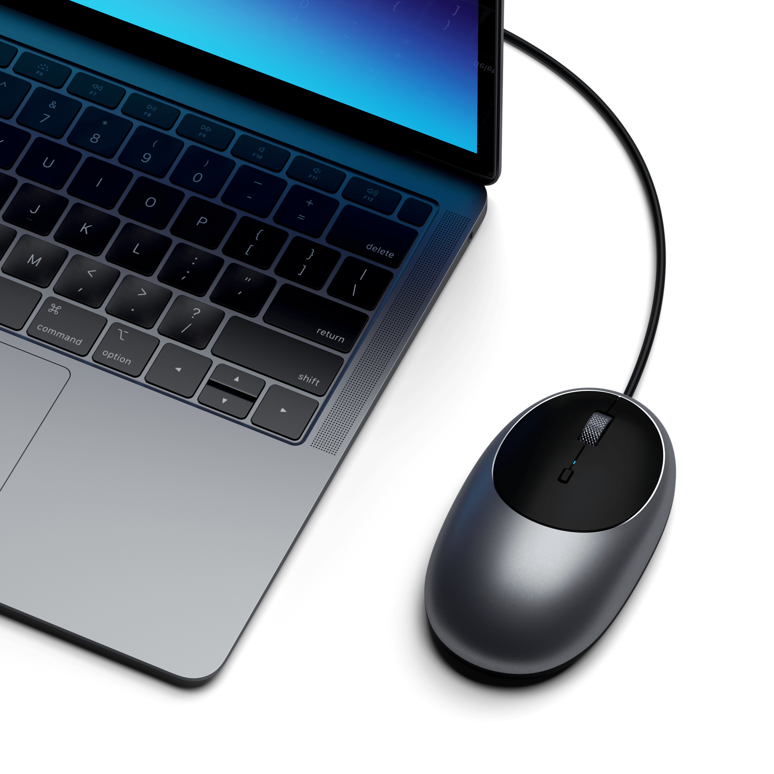 C1 USB-C Wired Mouse Mice Satechi Space Gray 