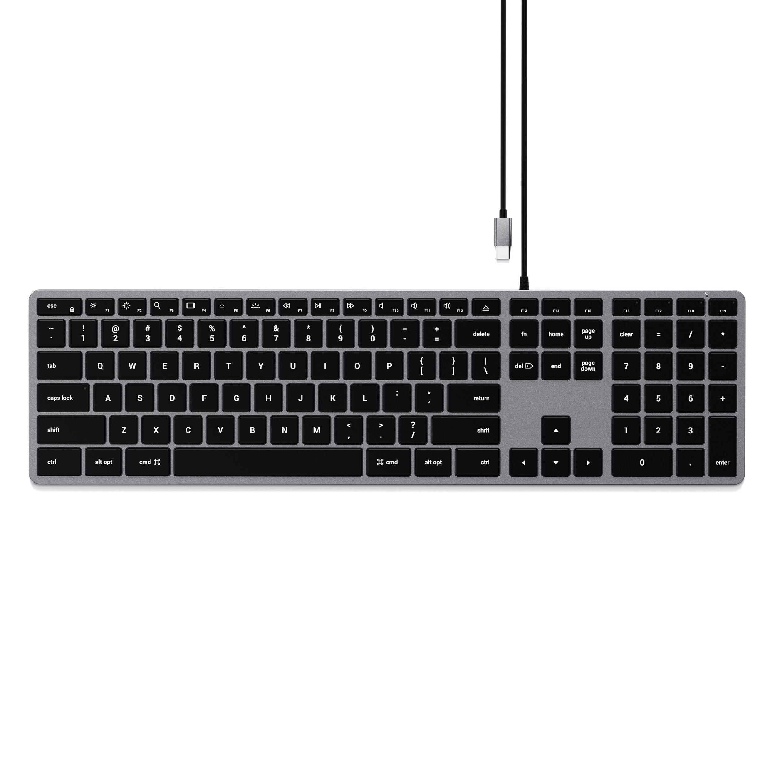 SATECHI USB-C SLIM BACKLIT KEYBOARD WITH NUMBER PAD - Thumbnail 2