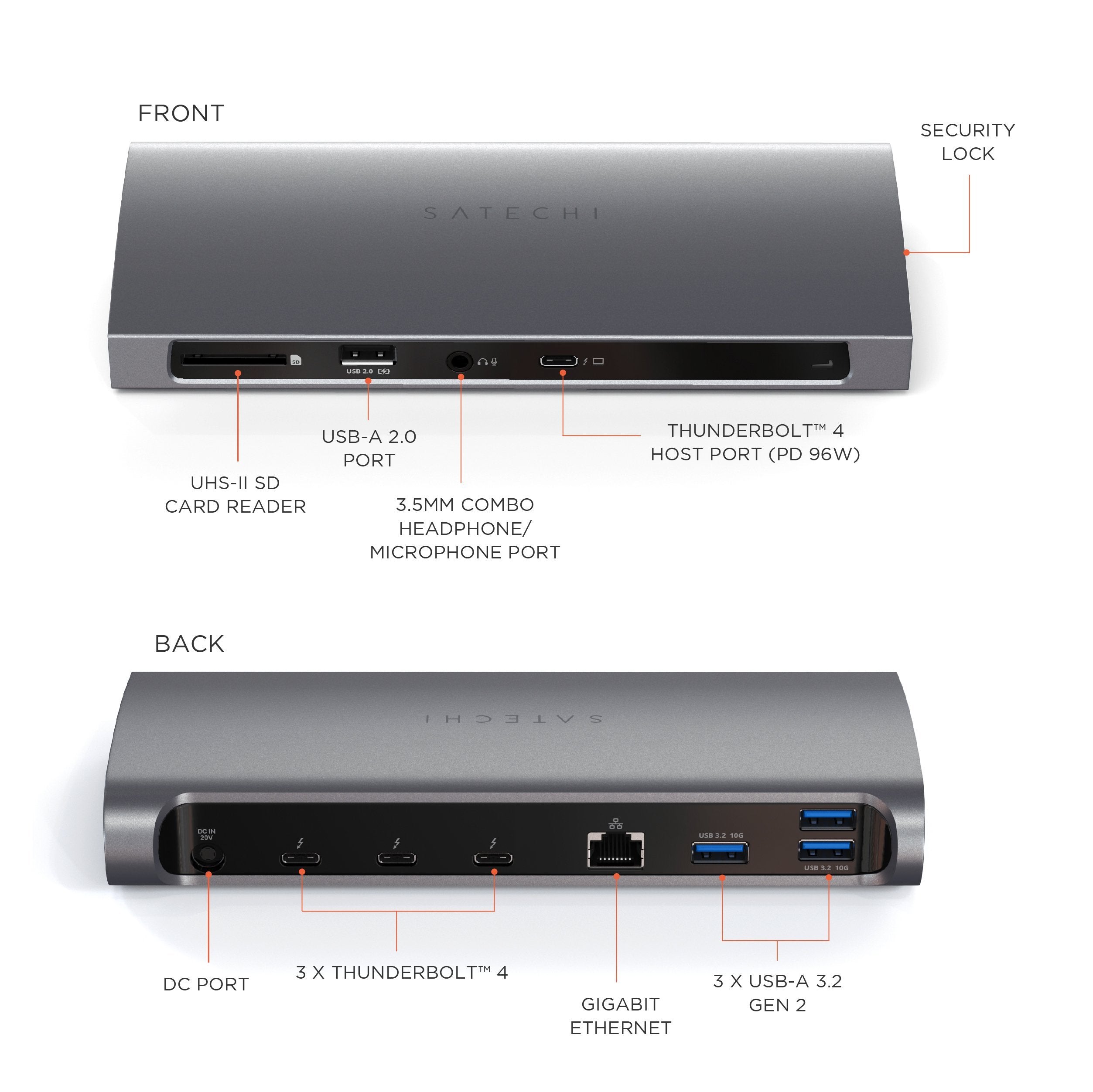 Thunderbolt 4 Dock Adapters Satechi 