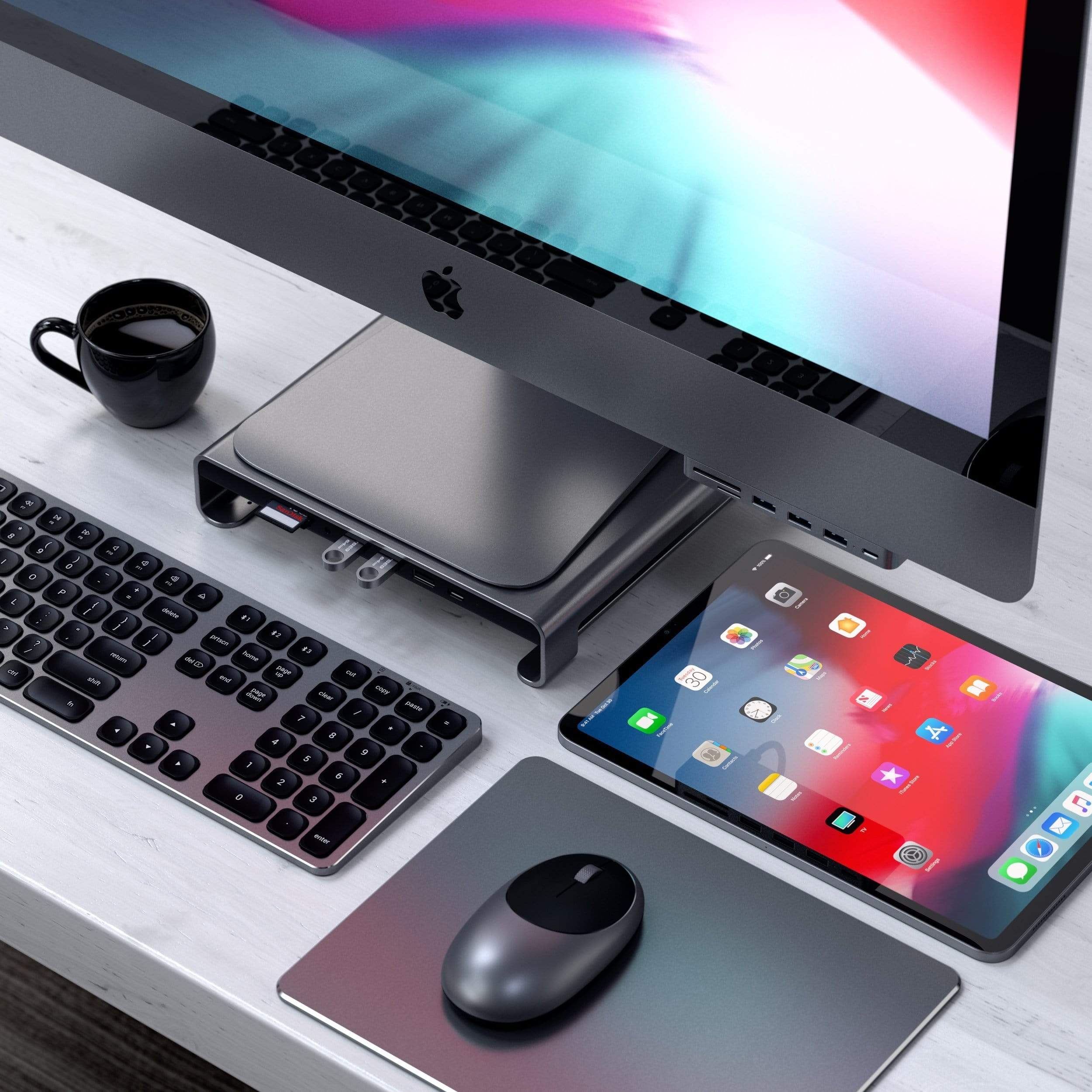 Type-C Monitor Stand Hub for iMac | Aluminum – Satechi