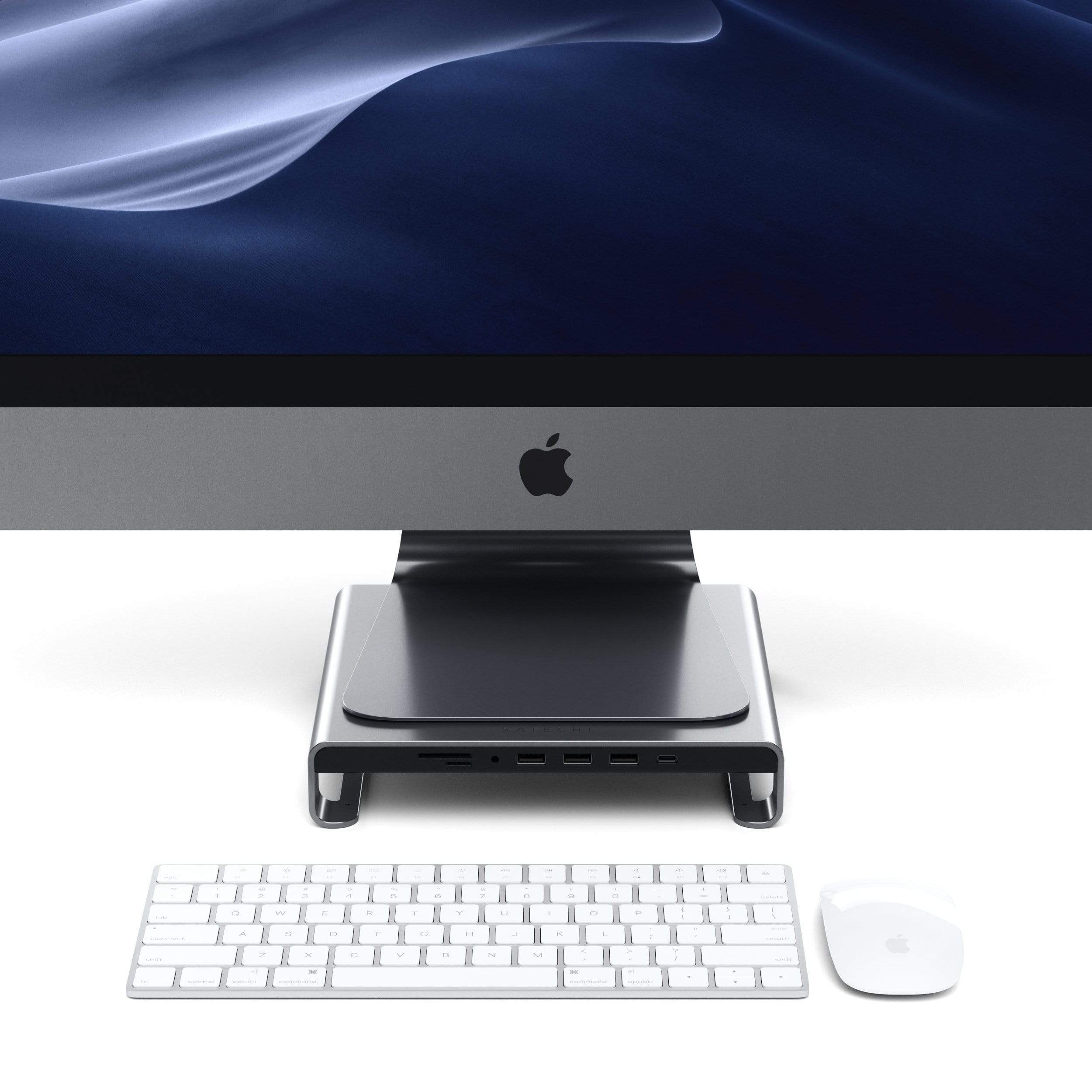 Type-C Monitor Stand Hub for iMac | Aluminum – Satechi