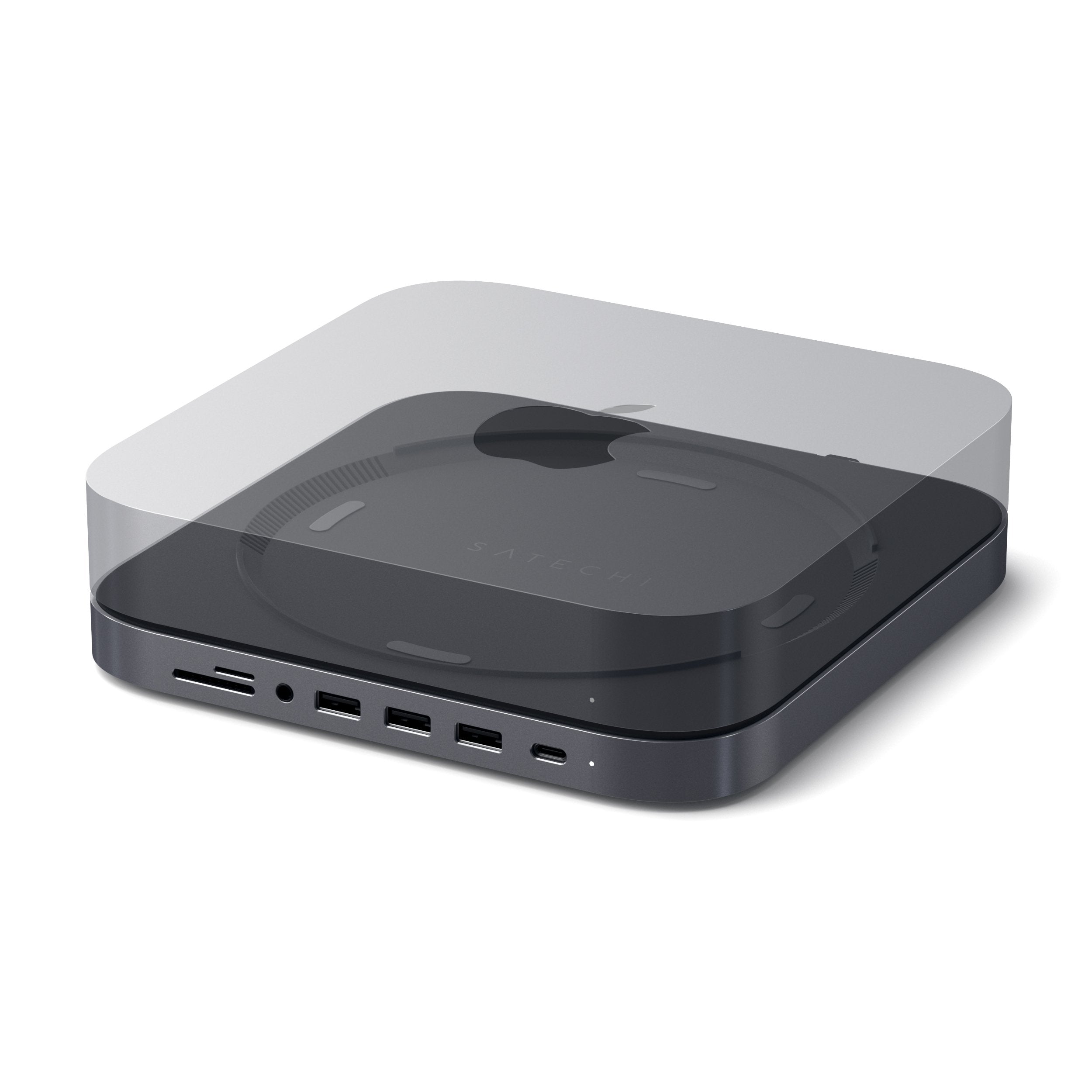Type-C Aluminum Stand & Hub for Mac Mini USB Hubs Satechi Space Gray