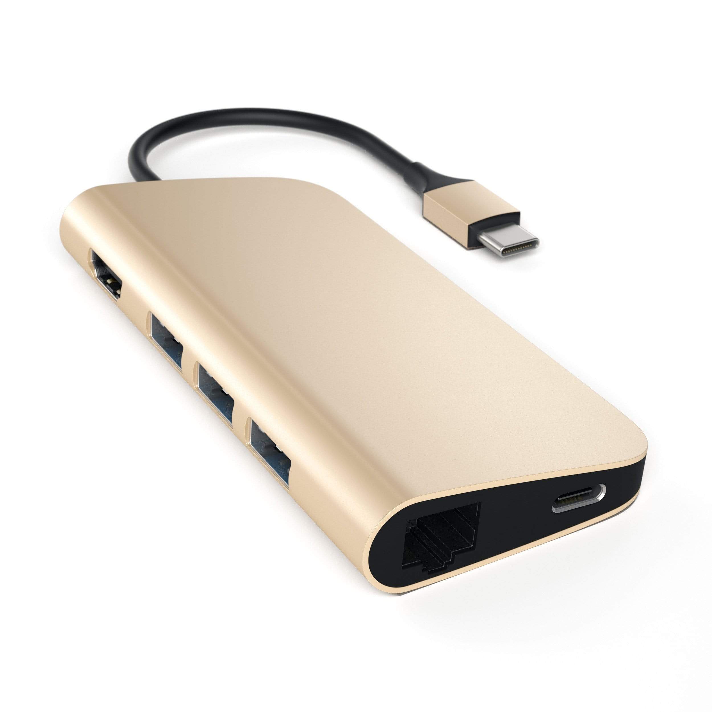 Type-C Multi-Port Adapter 4K with Ethernet USB-C Satechi Gold 