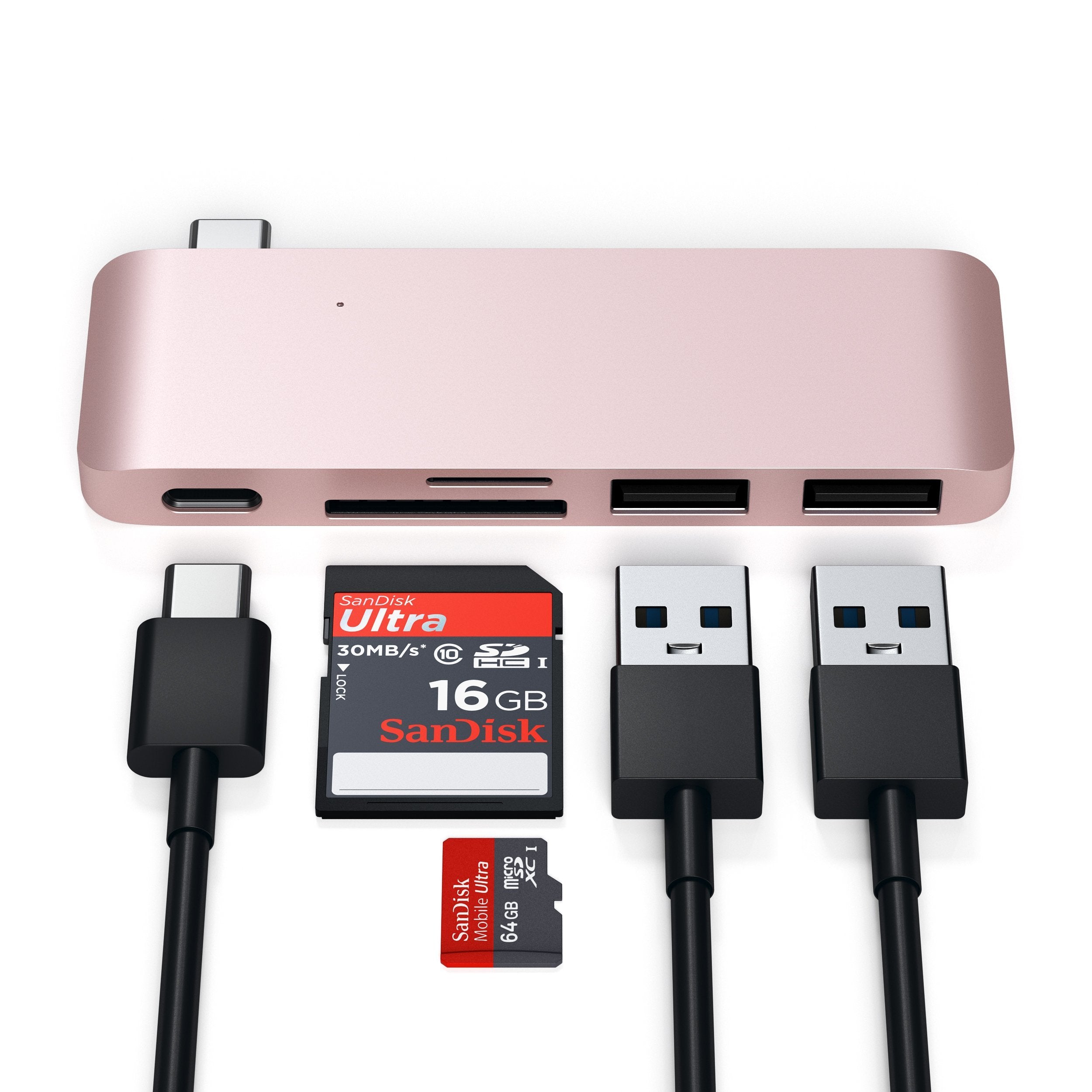 Type-C Pass-Through USB Hub Hubs Satechi Rose Gold