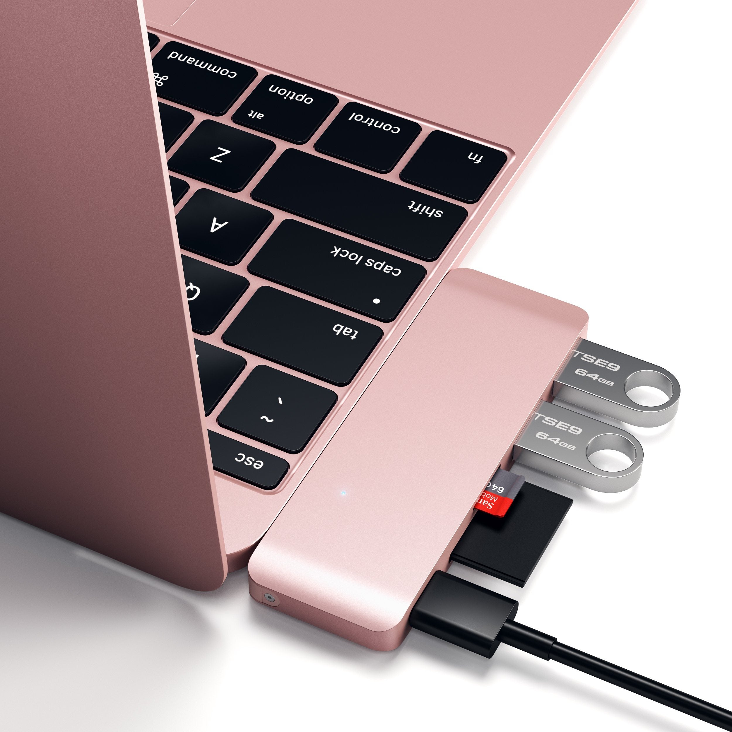 Type-C Pass-Through USB Hub Hubs Satechi Rose Gold