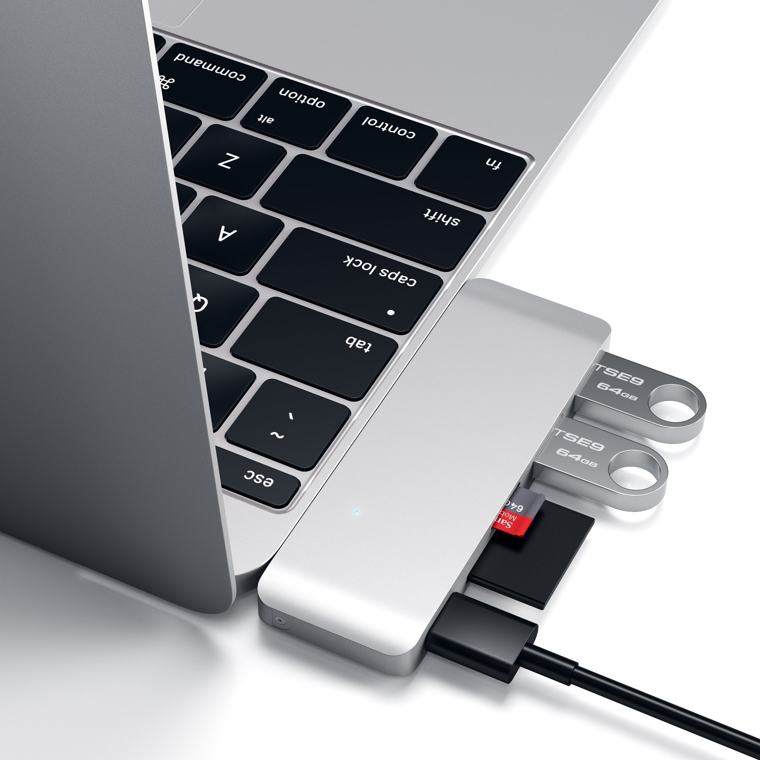 Type-C Pass-Through USB Hub Hubs Satechi Silver