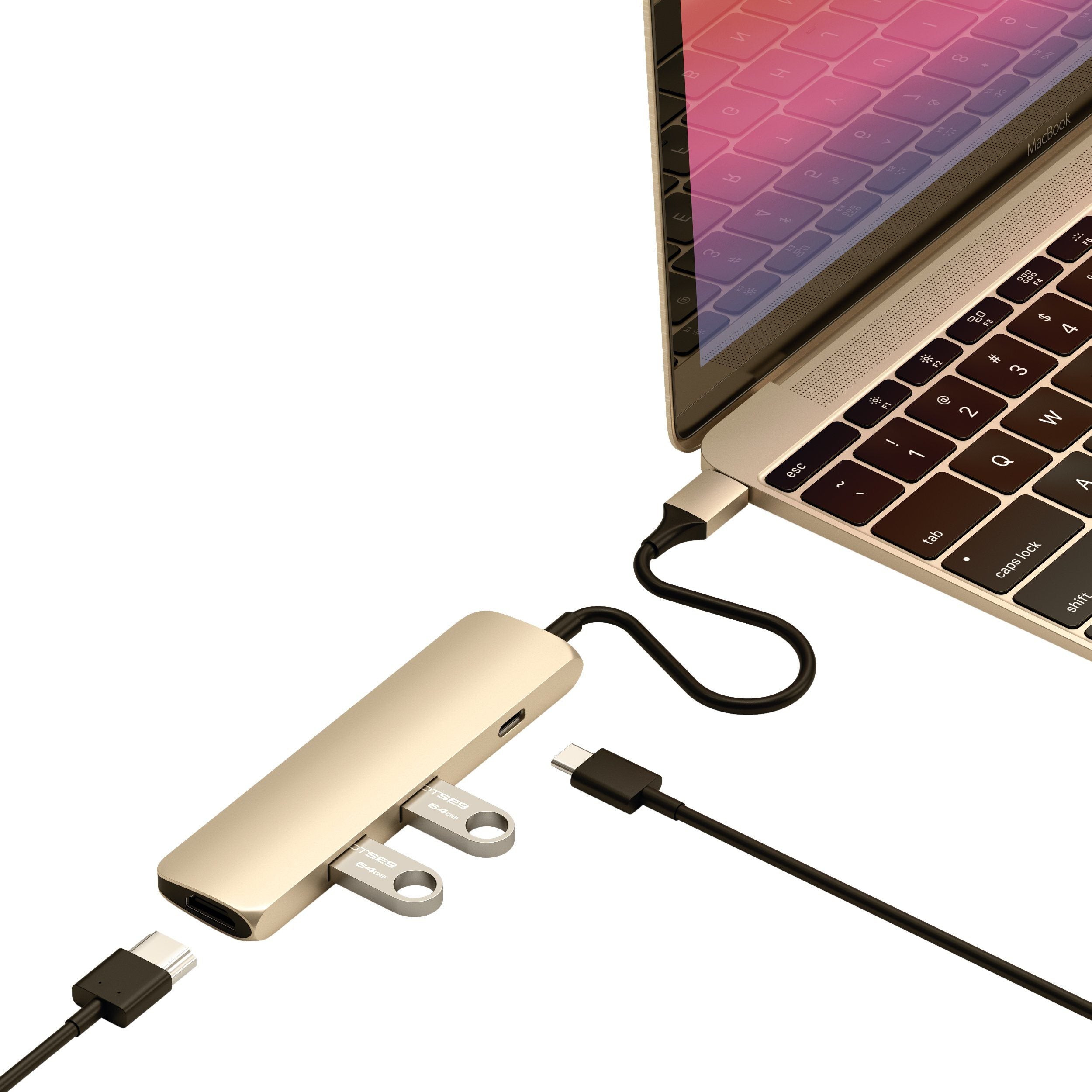 【 SATECHI 】未開封 USB-C™️ Slim Multiport 6-in-1 USB-C Slim Multiport Adapter | HDMI Hub – Satechi