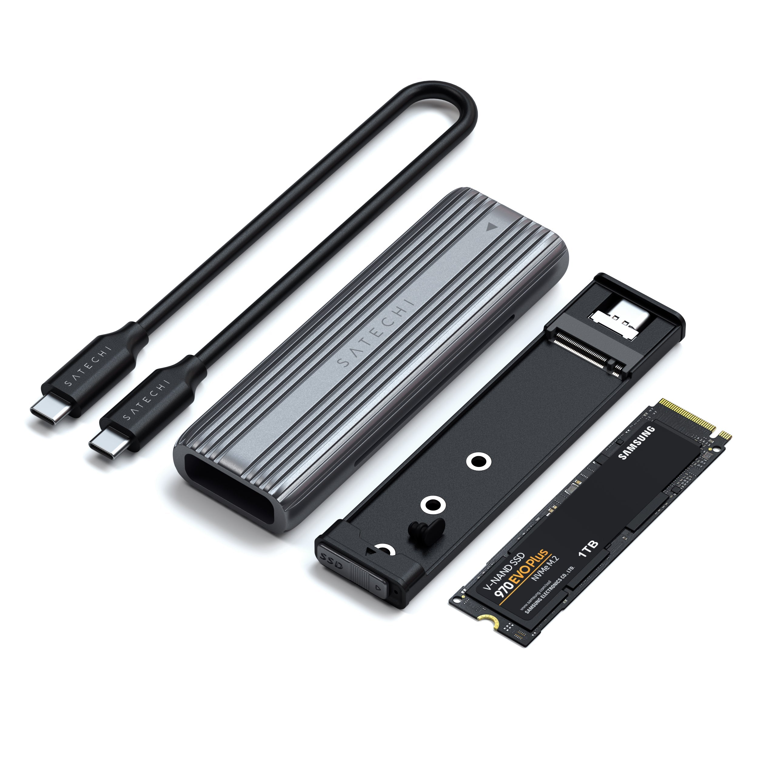 USB-C NVMe & SATA SSD Enclosure | Dual Protocol – Satechi