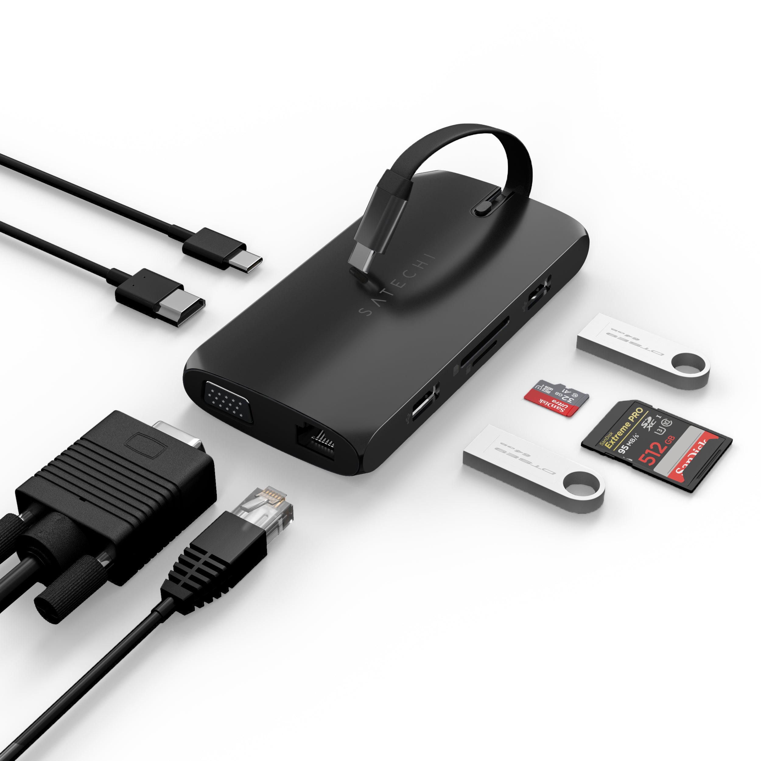 USB-C On-the-Go Multiport Adapter | Satechi - Apple and PC Accessories