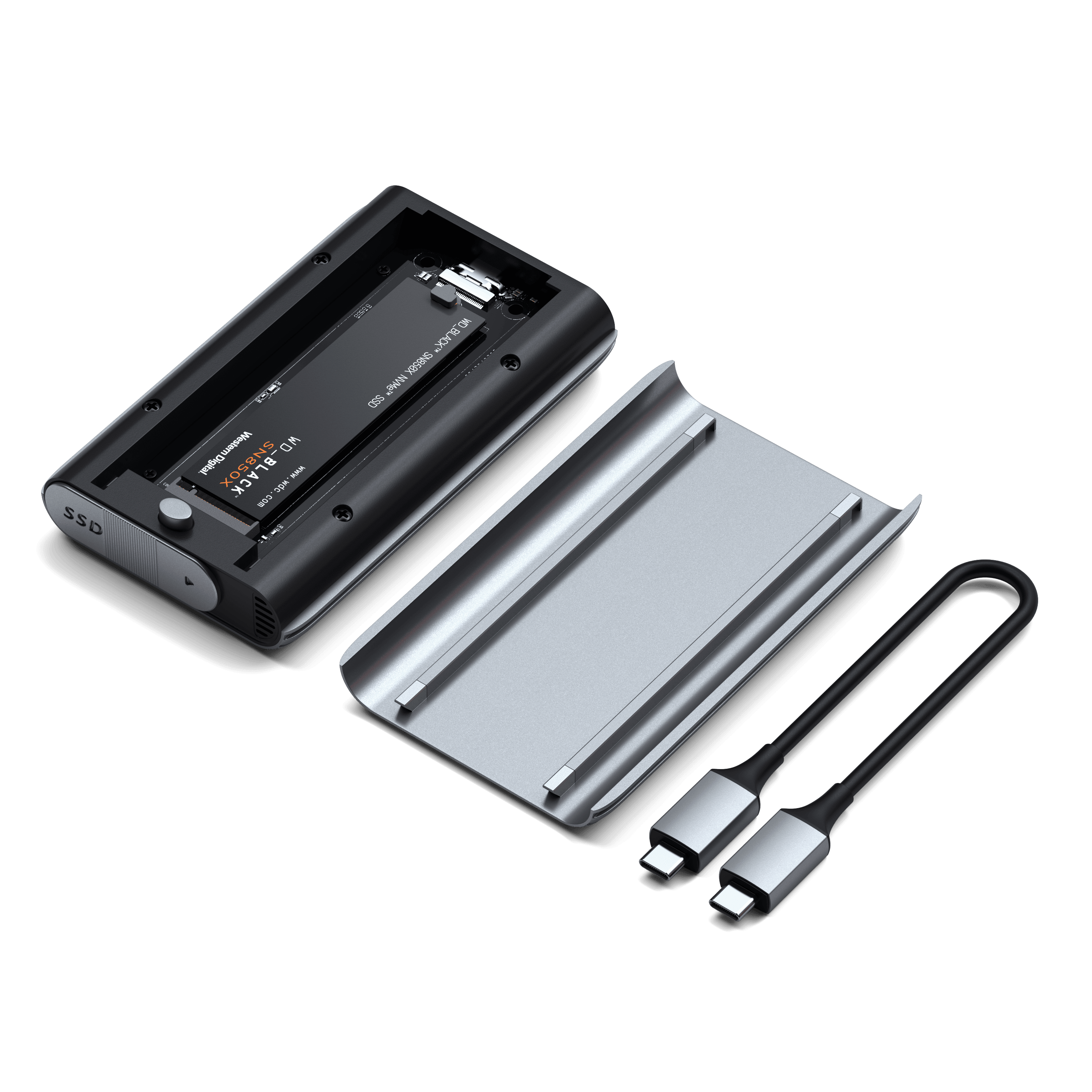 SATECHI USB4 NVMe SSD PRO シルバー USB4 NVMe SSD Pro Enclosure | 40Gbps – Satechi